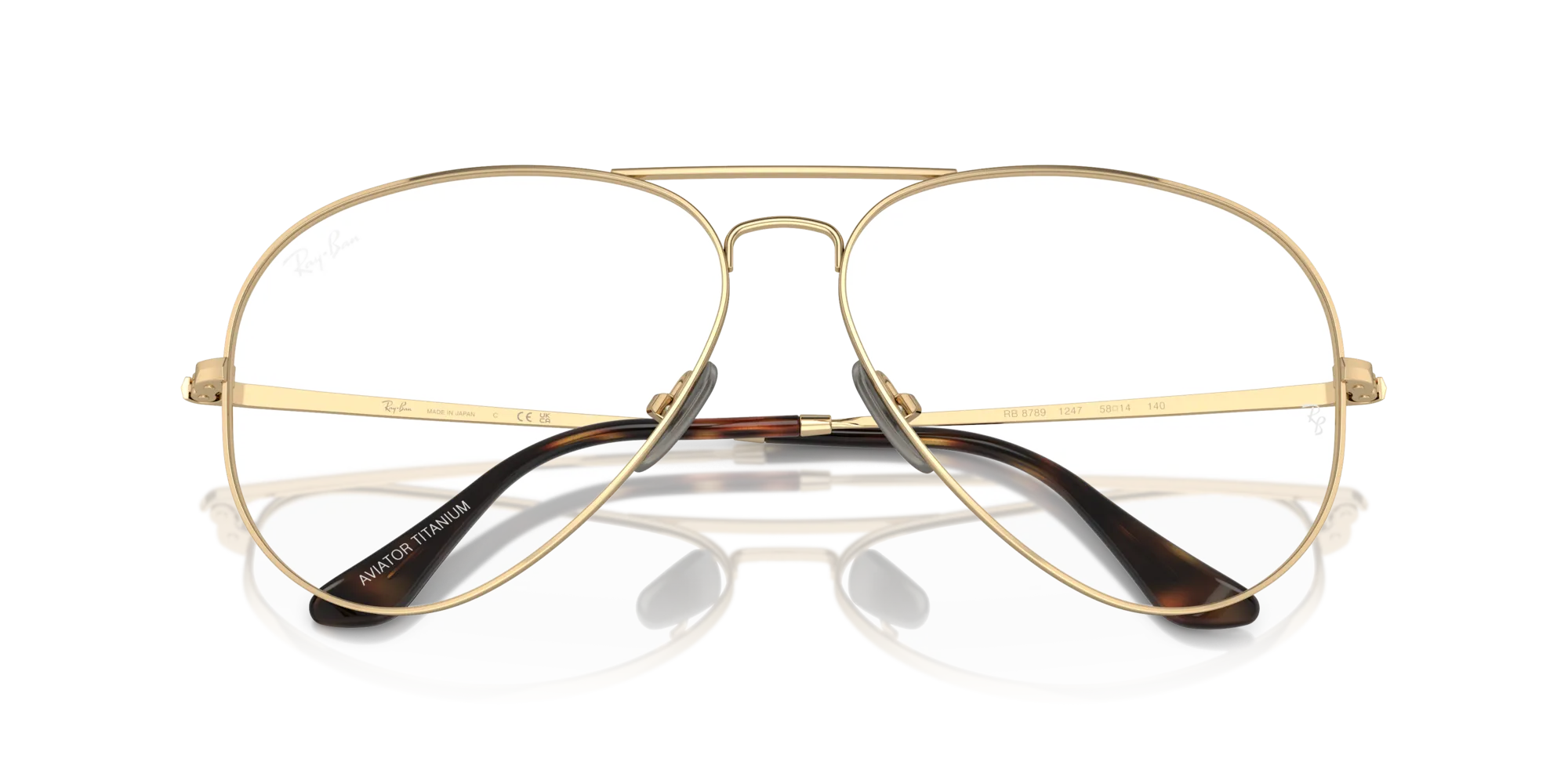 Ray - Ban RX8789 AVIATOR TITANIUM 1247 Montature da vista Titanio Marrone Trasparente Pilot Normale - immagine 2