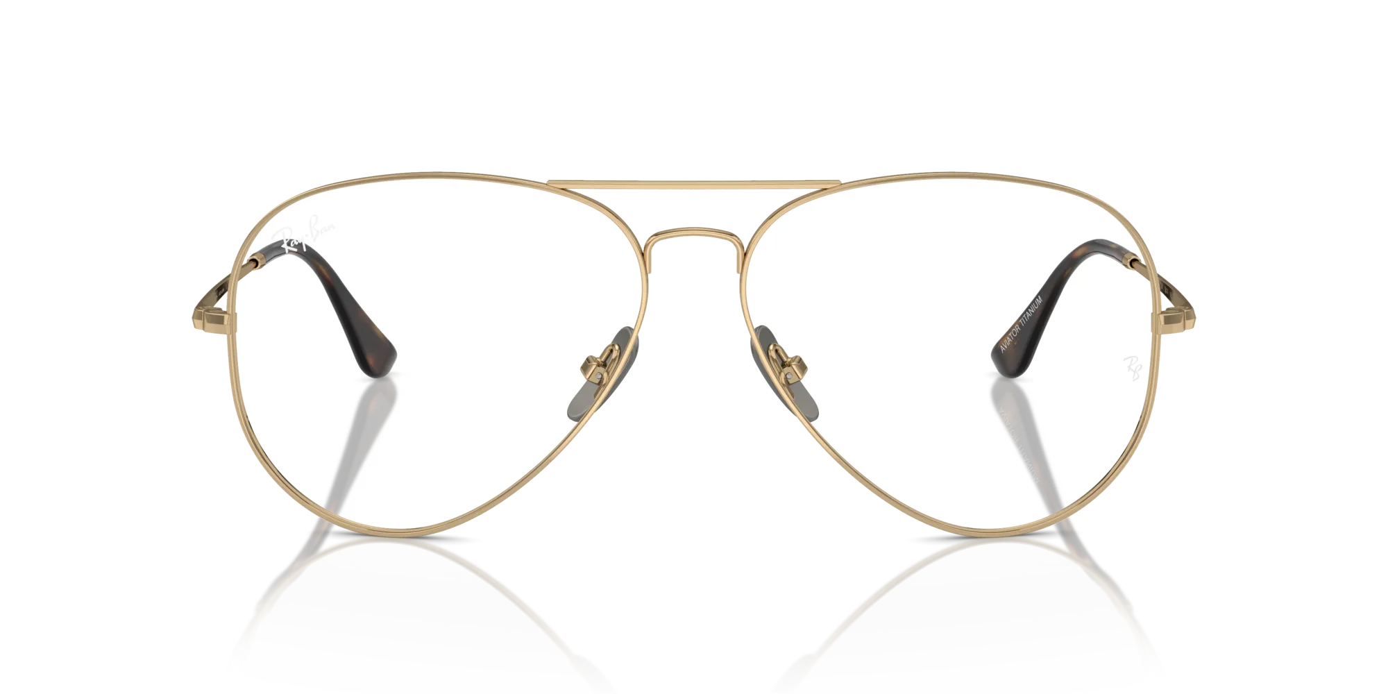 Ray - Ban RX8789 AVIATOR TITANIUM 1247 Montature da vista Titanio Marrone Trasparente Pilot Normale - immagine 3