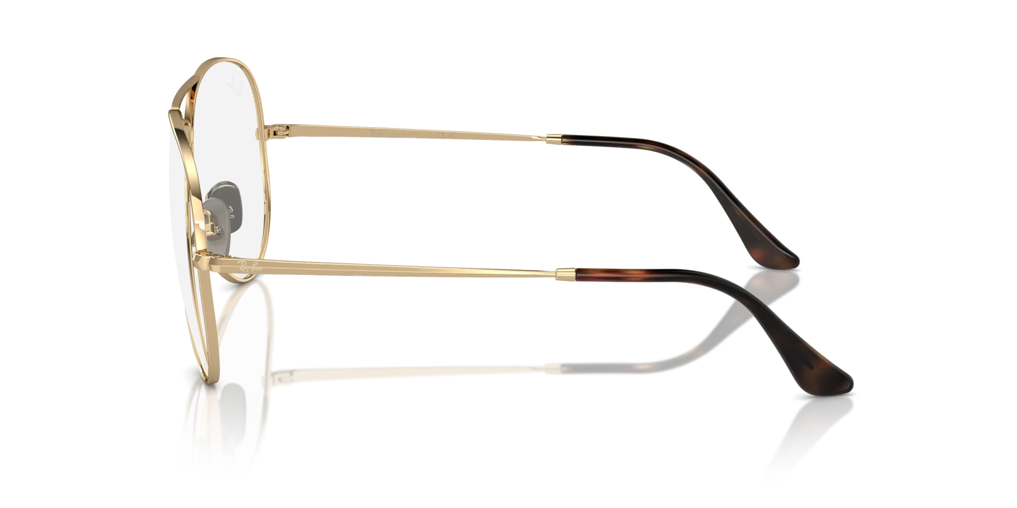Ray - Ban RX8789 AVIATOR TITANIUM 1247 Montature da vista Titanio Marrone Trasparente Pilot Normale - immagine 4
