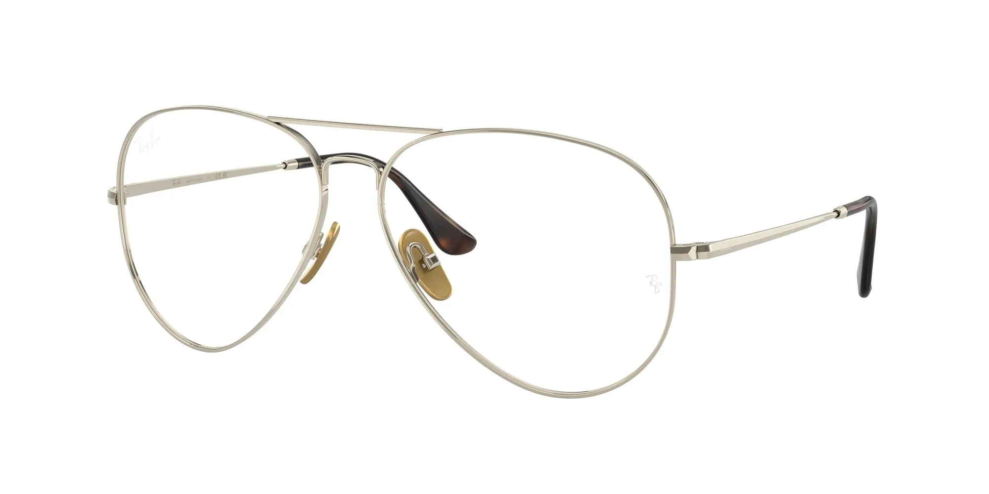 Ray - Ban RX8789 AVIATOR TITANIUM 1246 Montature da vista Titanio Oro Trasparente Pilot Normale - immagine 1