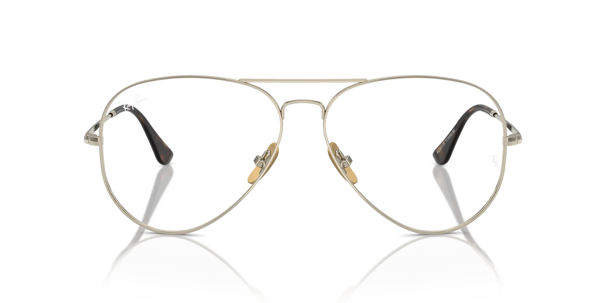 Ray - Ban RX8789 AVIATOR TITANIUM 1246 Montature da vista Titanio Oro Trasparente Pilot Normale - immagine 3
