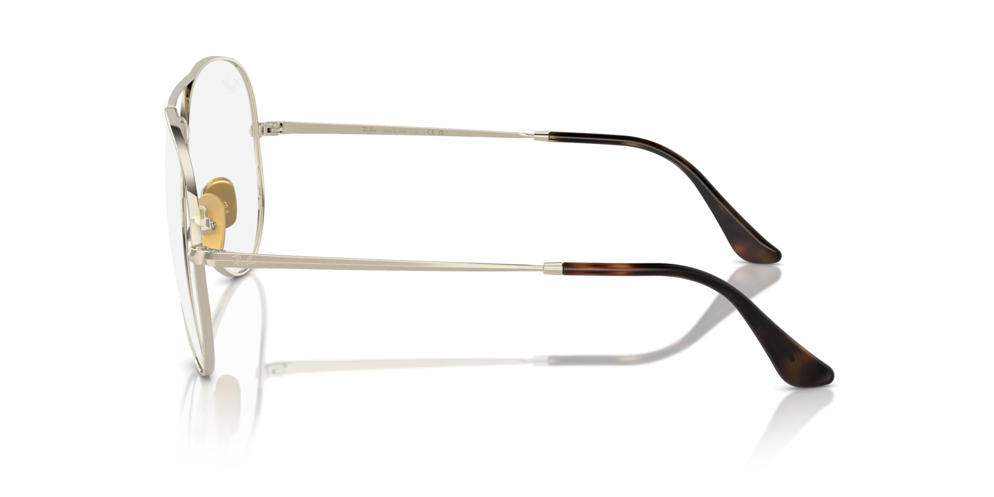 Ray - Ban RX8789 AVIATOR TITANIUM 1246 Montature da vista Titanio Oro Trasparente Pilot Normale - immagine 4
