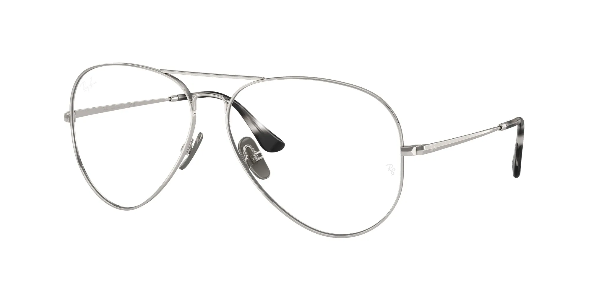 Ray - Ban RX8789 AVIATOR TITANIUM 1002 Montature da vista Titanio Argento Trasparente Pilot Normale - immagine 1