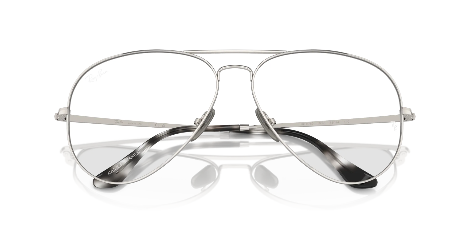 Ray - Ban RX8789 AVIATOR TITANIUM 1002 Montature da vista Titanio Argento Trasparente Pilot Normale - immagine 2