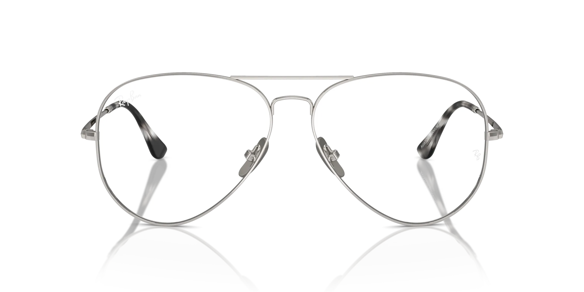 Ray - Ban RX8789 AVIATOR TITANIUM 1002 Montature da vista Titanio Argento Trasparente Pilot Normale - immagine 3