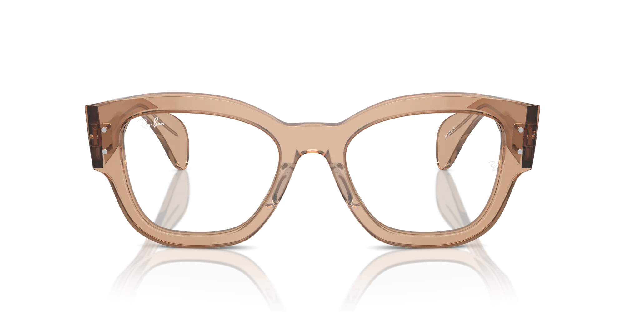Ray - Ban RX7681V JORGE 8353 Montature da vista Acetato Marrone Trasparente Squadrata Normale - immagine 3