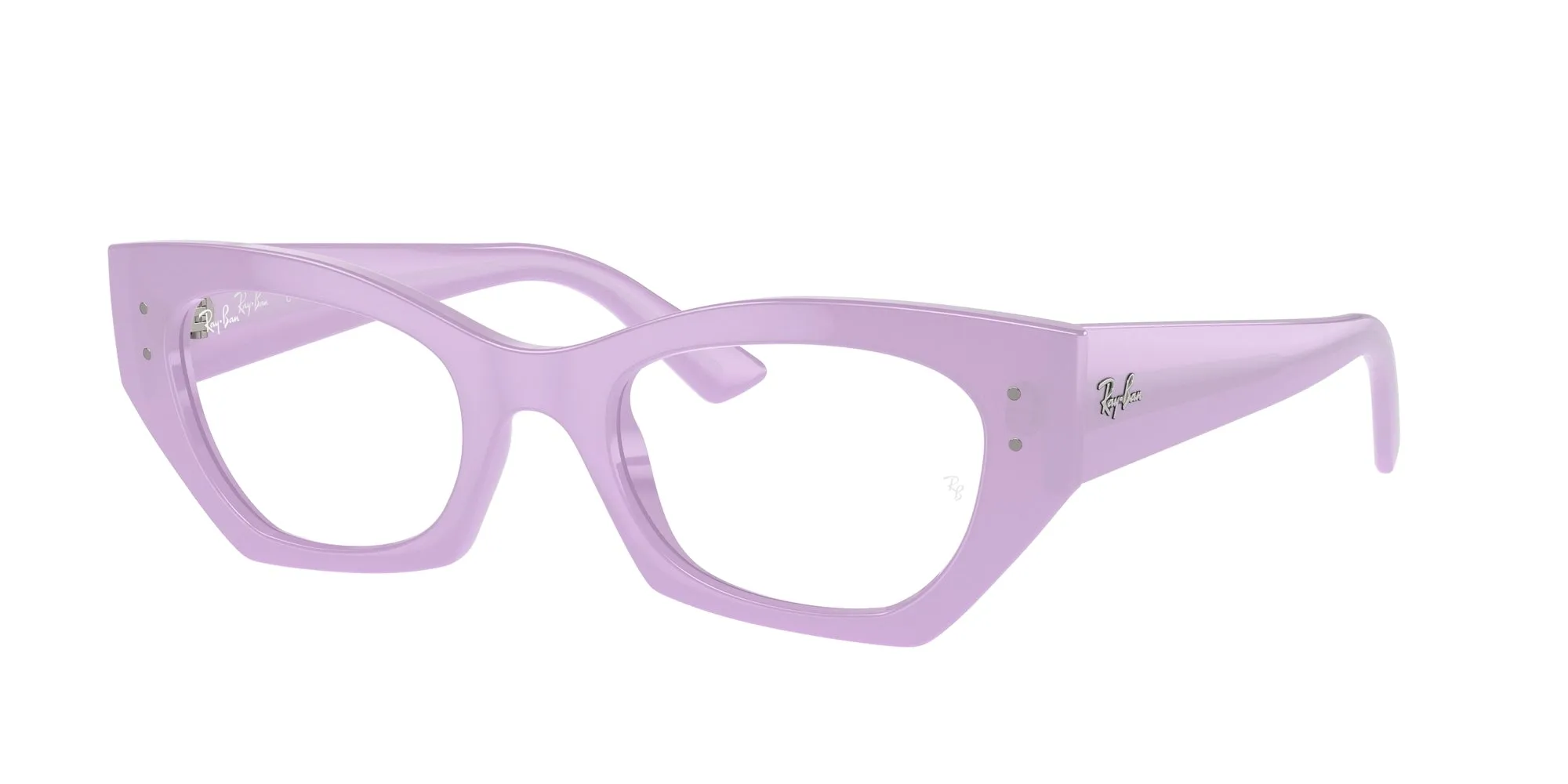Ray - Ban RX7330 ZENA 8346 Montature da vista Iniettato Viola Trasparente Geometrica Normale - immagine 1