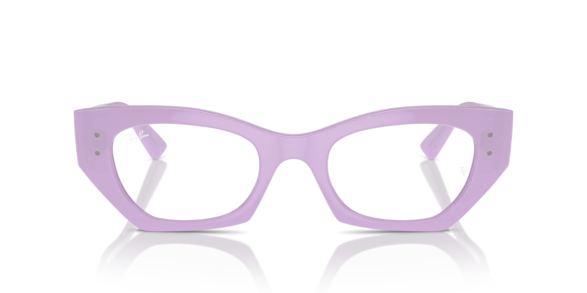 Ray - Ban RX7330 ZENA 8346 Montature da vista Iniettato Viola Trasparente Geometrica Normale - immagine 3