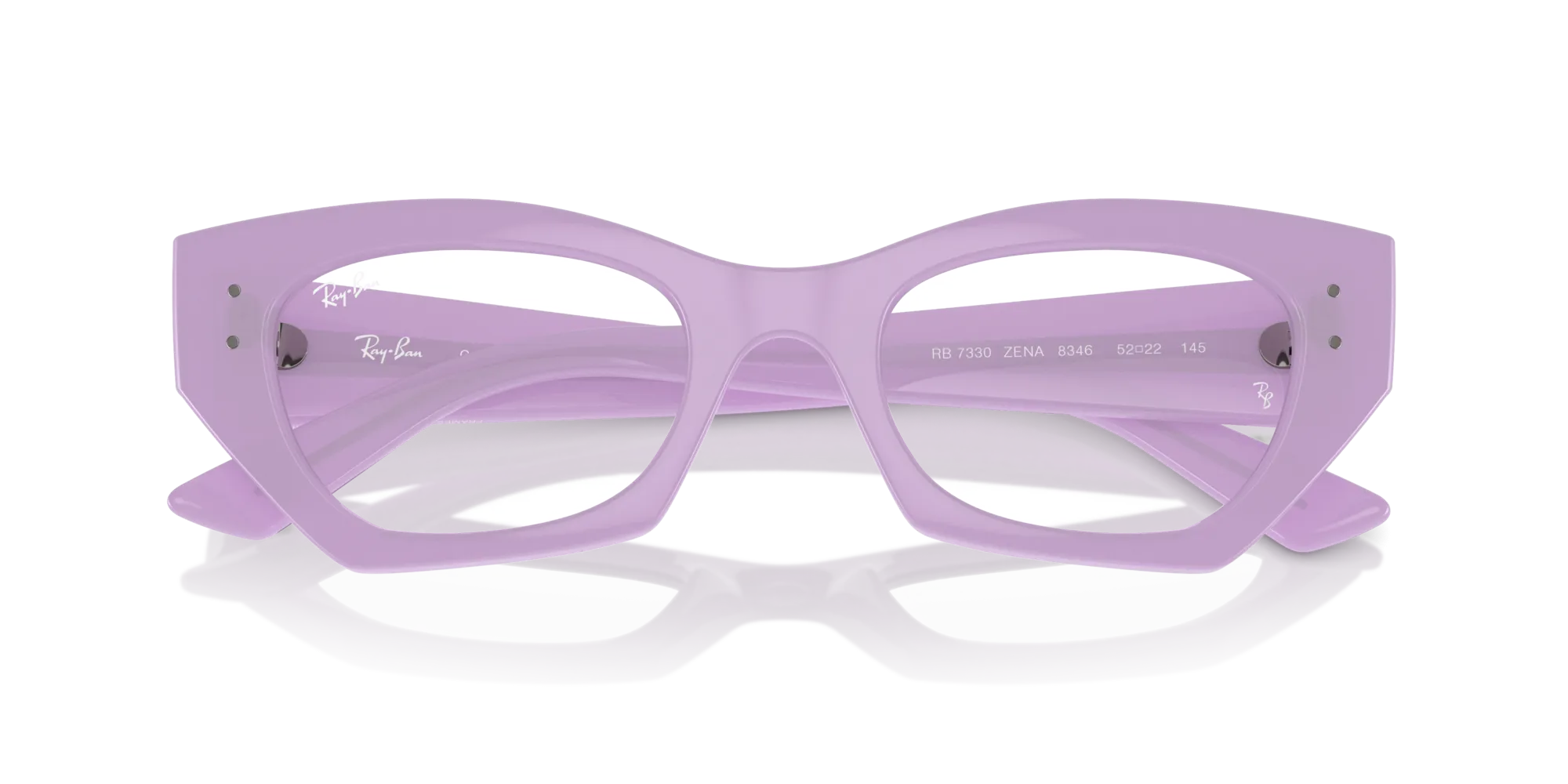 Ray - Ban RX7330 ZENA 8346 Montature da vista Iniettato Viola Trasparente Geometrica Normale - immagine 2