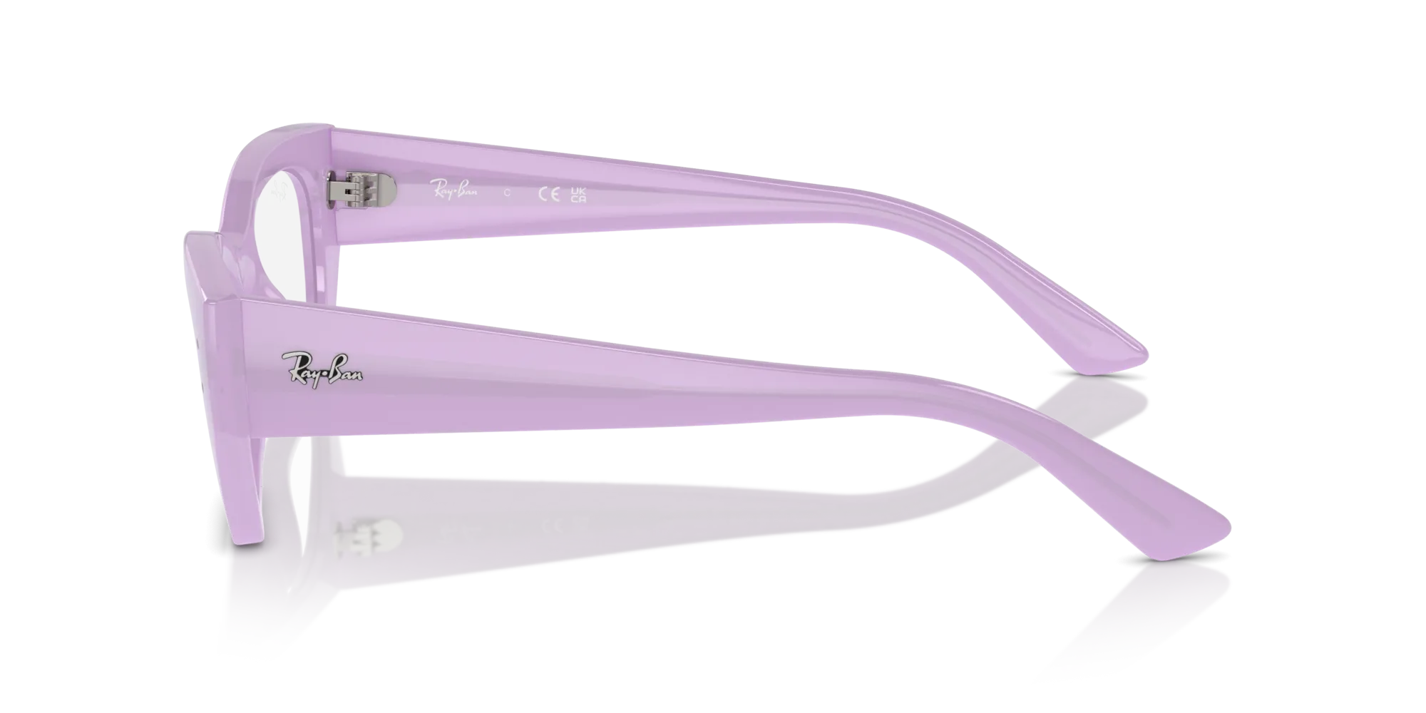 Ray - Ban RX7330 ZENA 8346 Montature da vista Iniettato Viola Trasparente Geometrica Normale - immagine 4