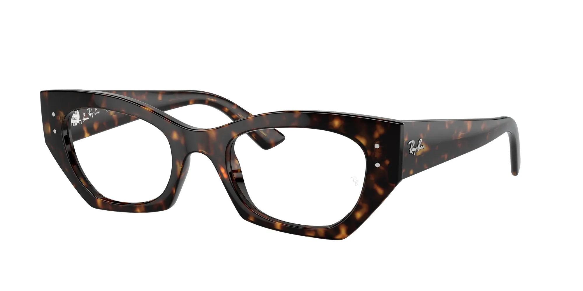 Ray - Ban RX7330 ZENA 8320 Montature da vista Iniettato Tartaruga Trasparente Geometrica Normale - immagine 1