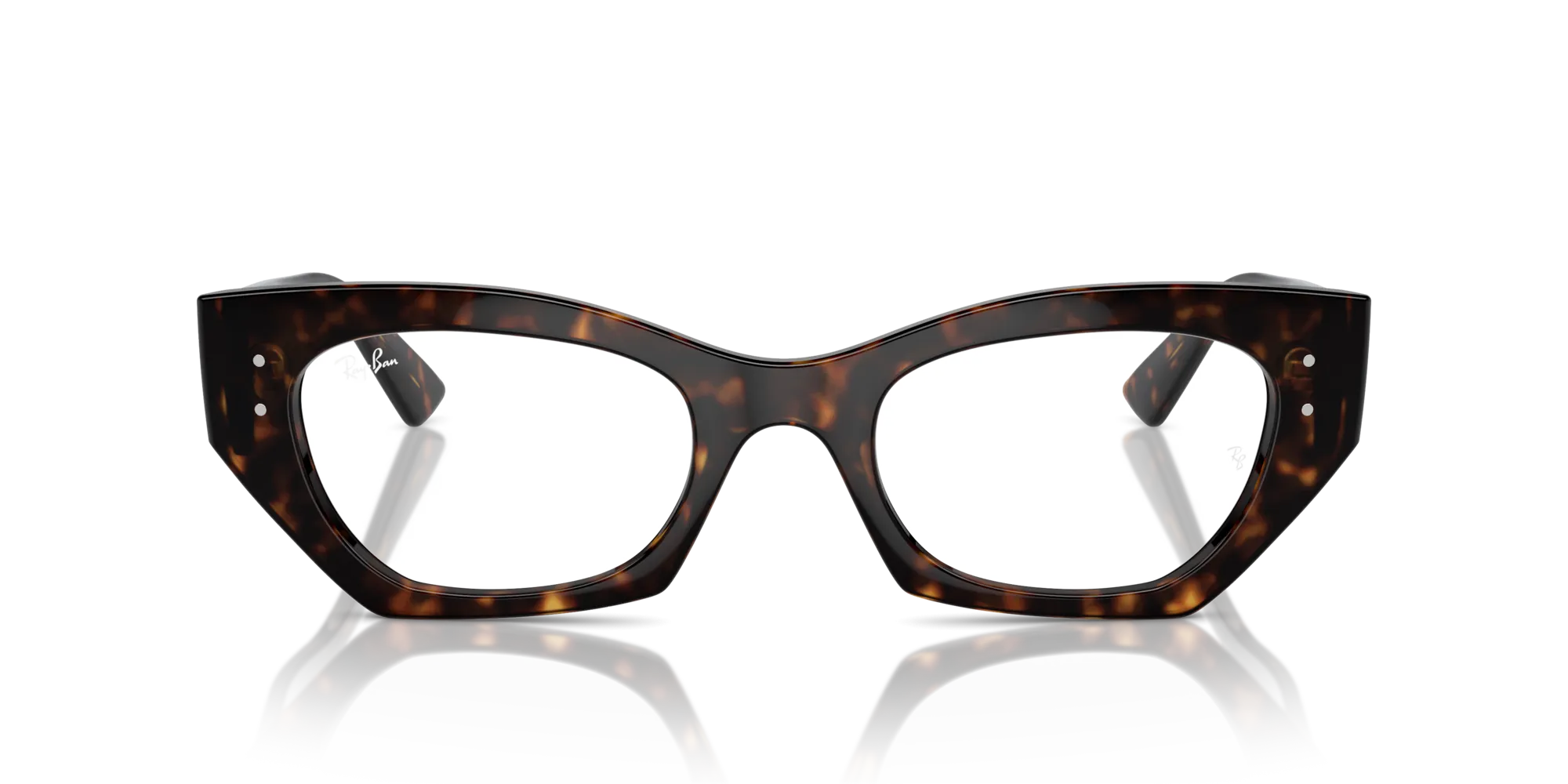 Ray - Ban RX7330 ZENA 8320 Montature da vista Iniettato Tartaruga Trasparente Geometrica Normale - immagine 3