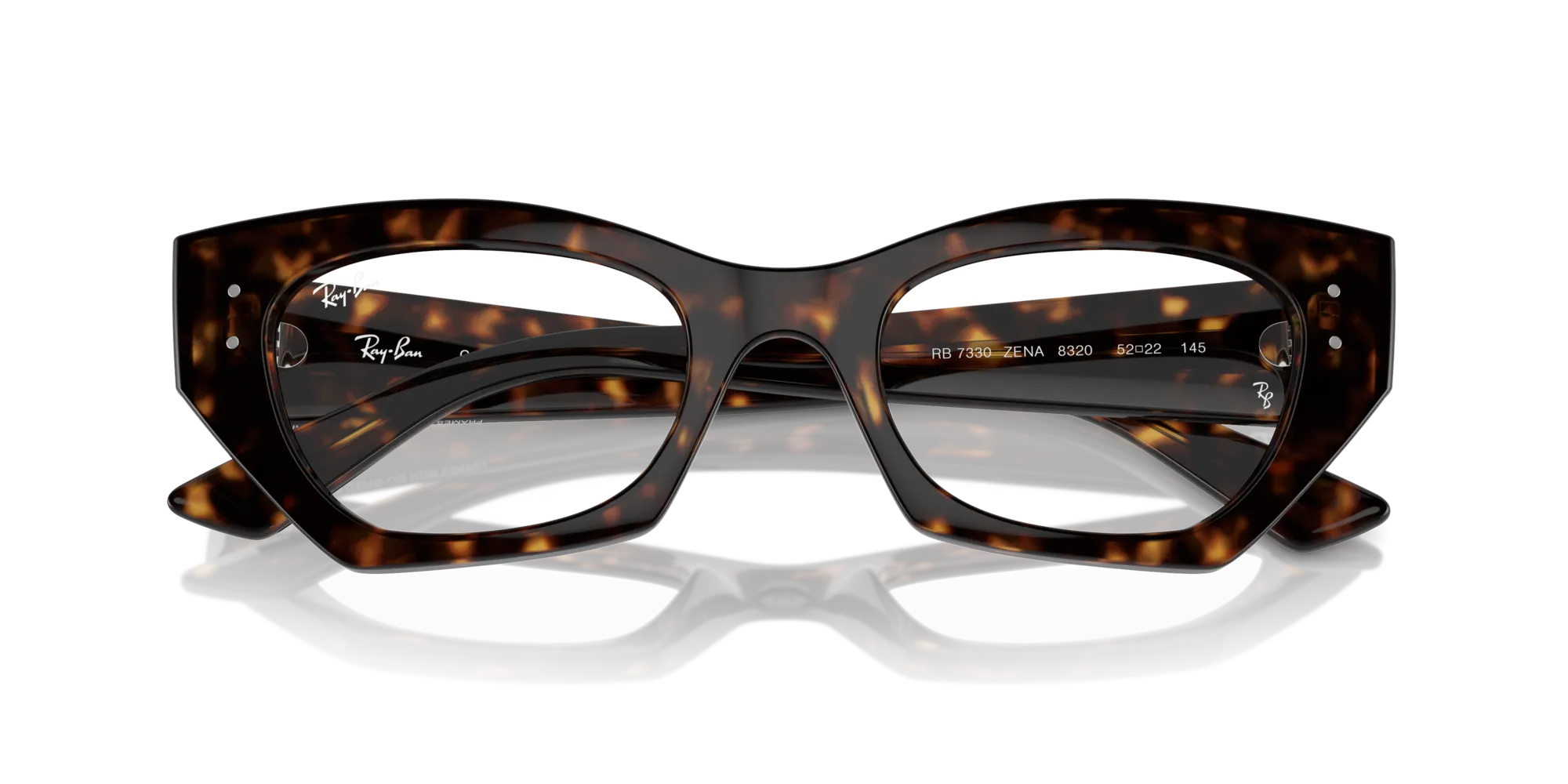 Ray - Ban RX7330 ZENA 8320 Montature da vista Iniettato Tartaruga Trasparente Geometrica Normale - immagine 2