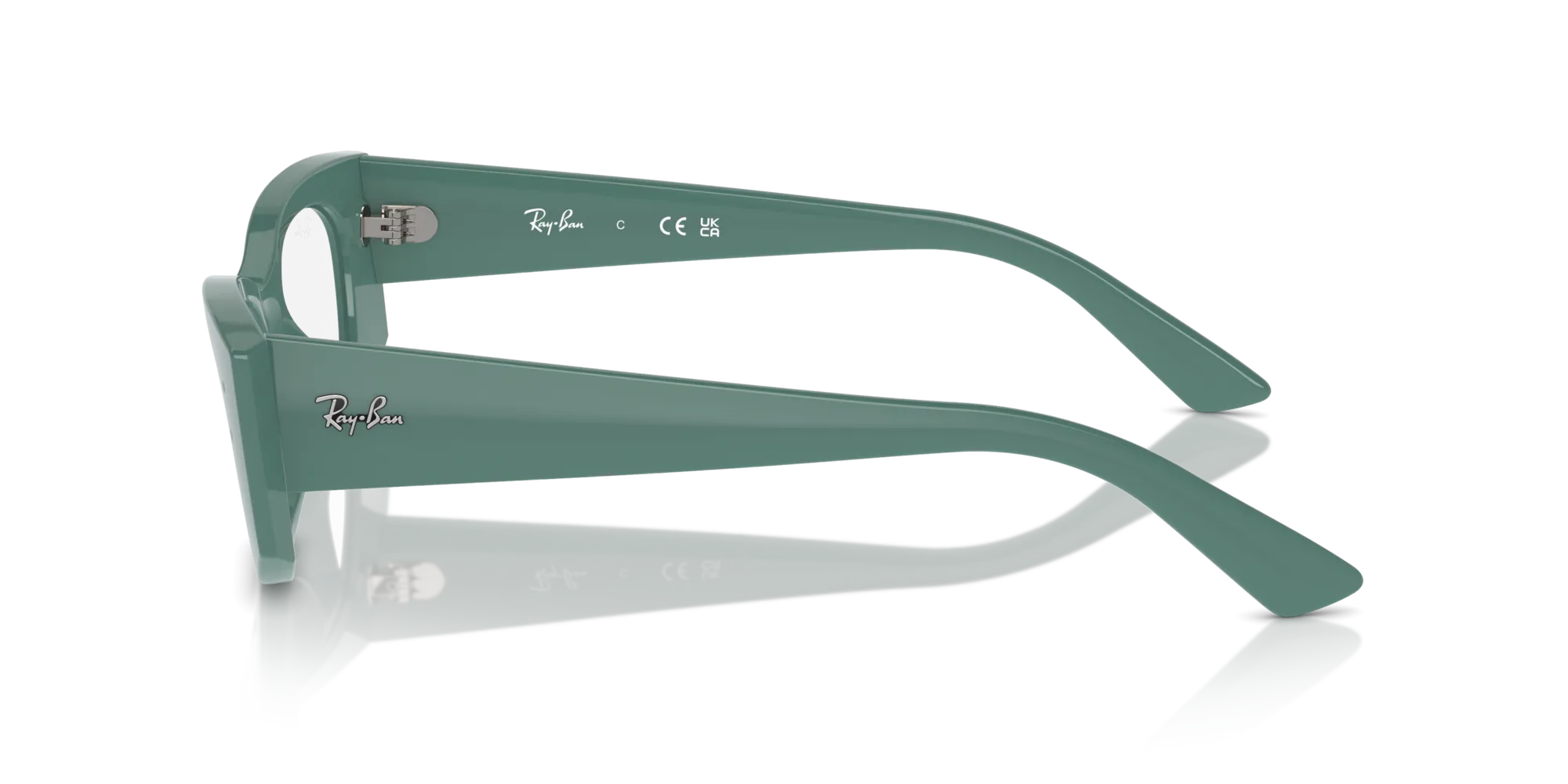 Ray - Ban RX7327 KAT 8345 Montature da vista Iniettato Verde Trasparente Geometrica Normale - immagine 4