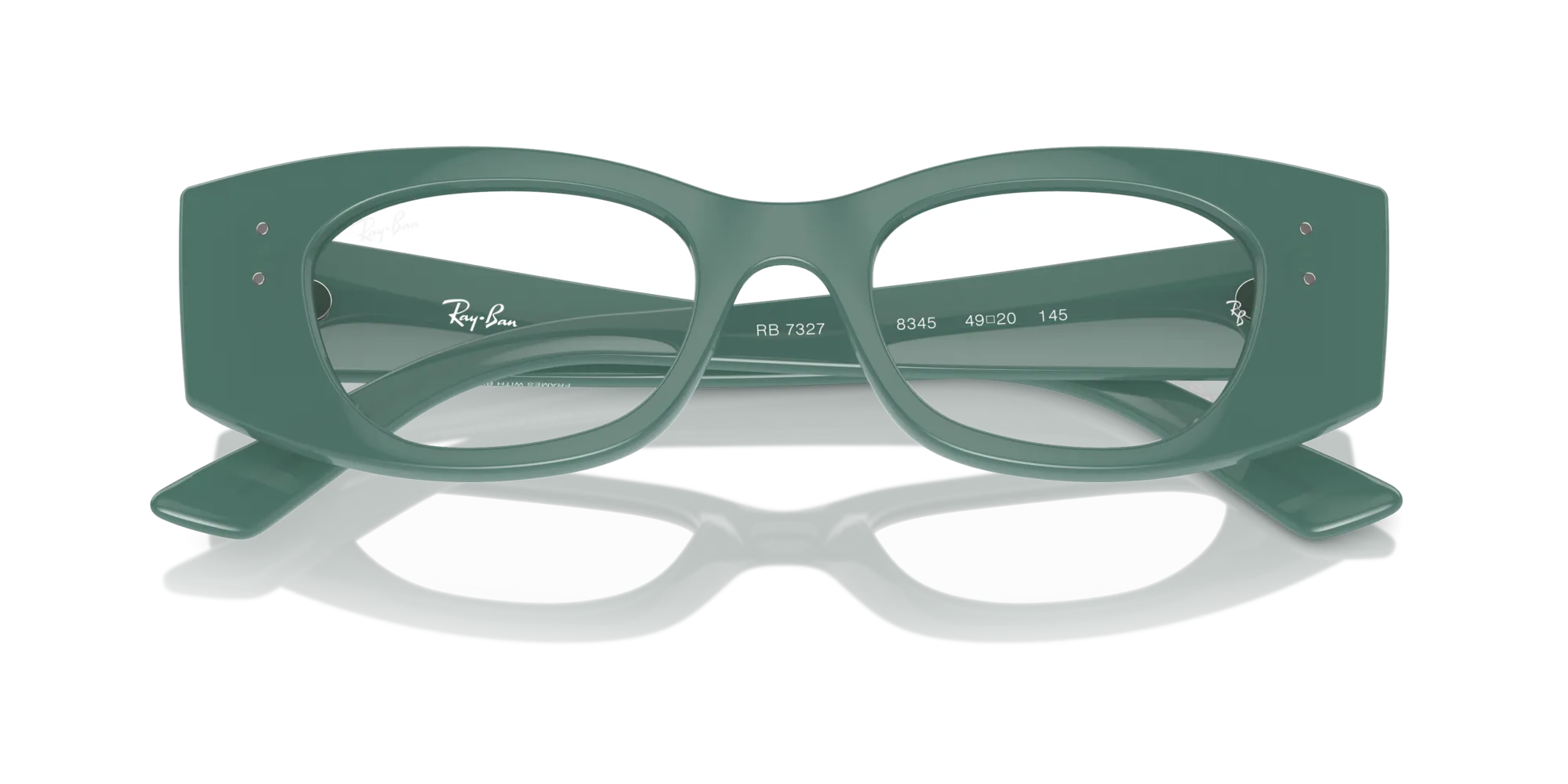 Ray - Ban RX7327 KAT 8345 Montature da vista Iniettato Verde Trasparente Geometrica Normale - immagine 2