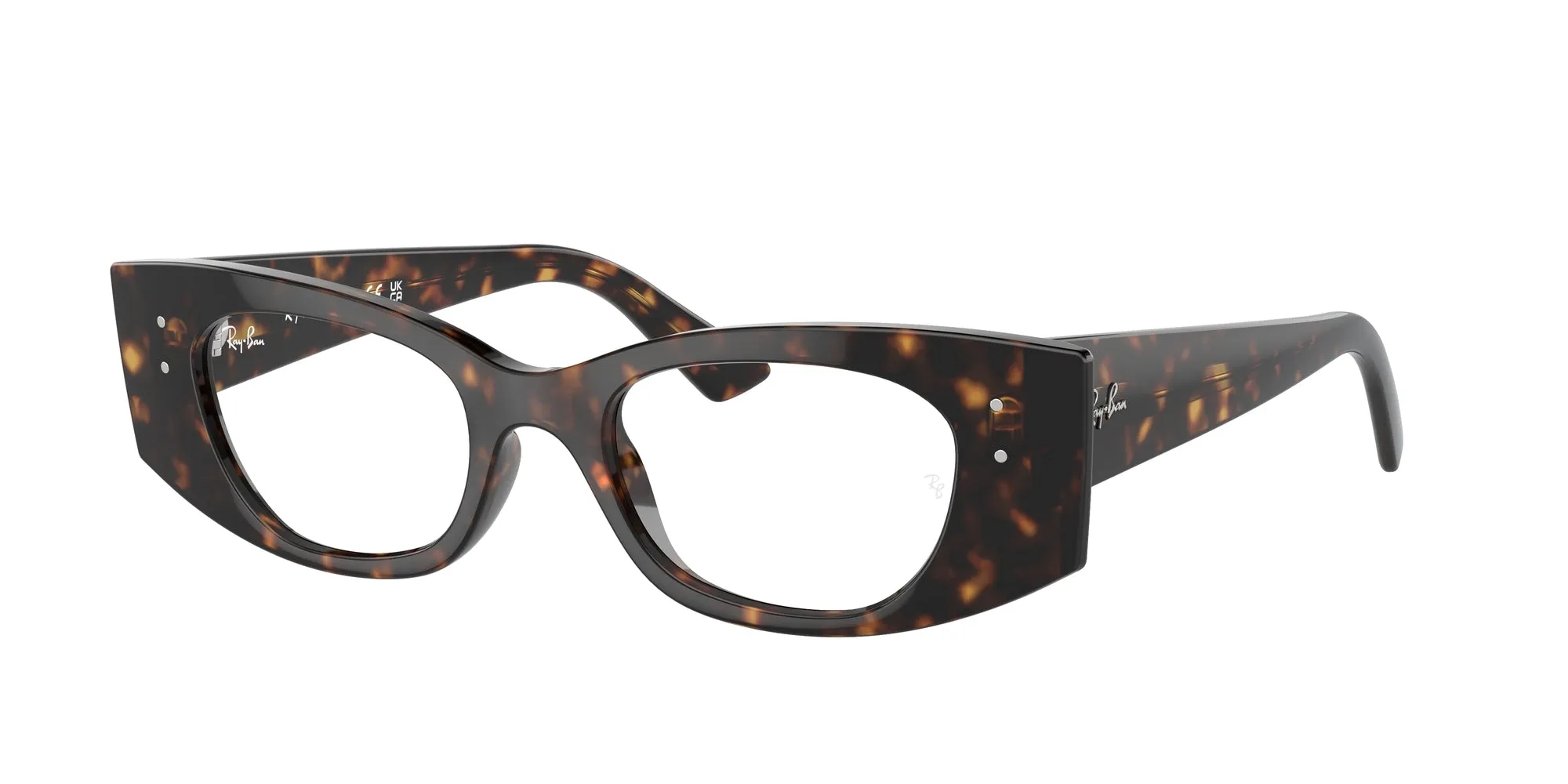 Ray - Ban RX7327 KAT 8320 Montature da vista Iniettato Tartaruga Trasparente Geometrica Normale - immagine 1