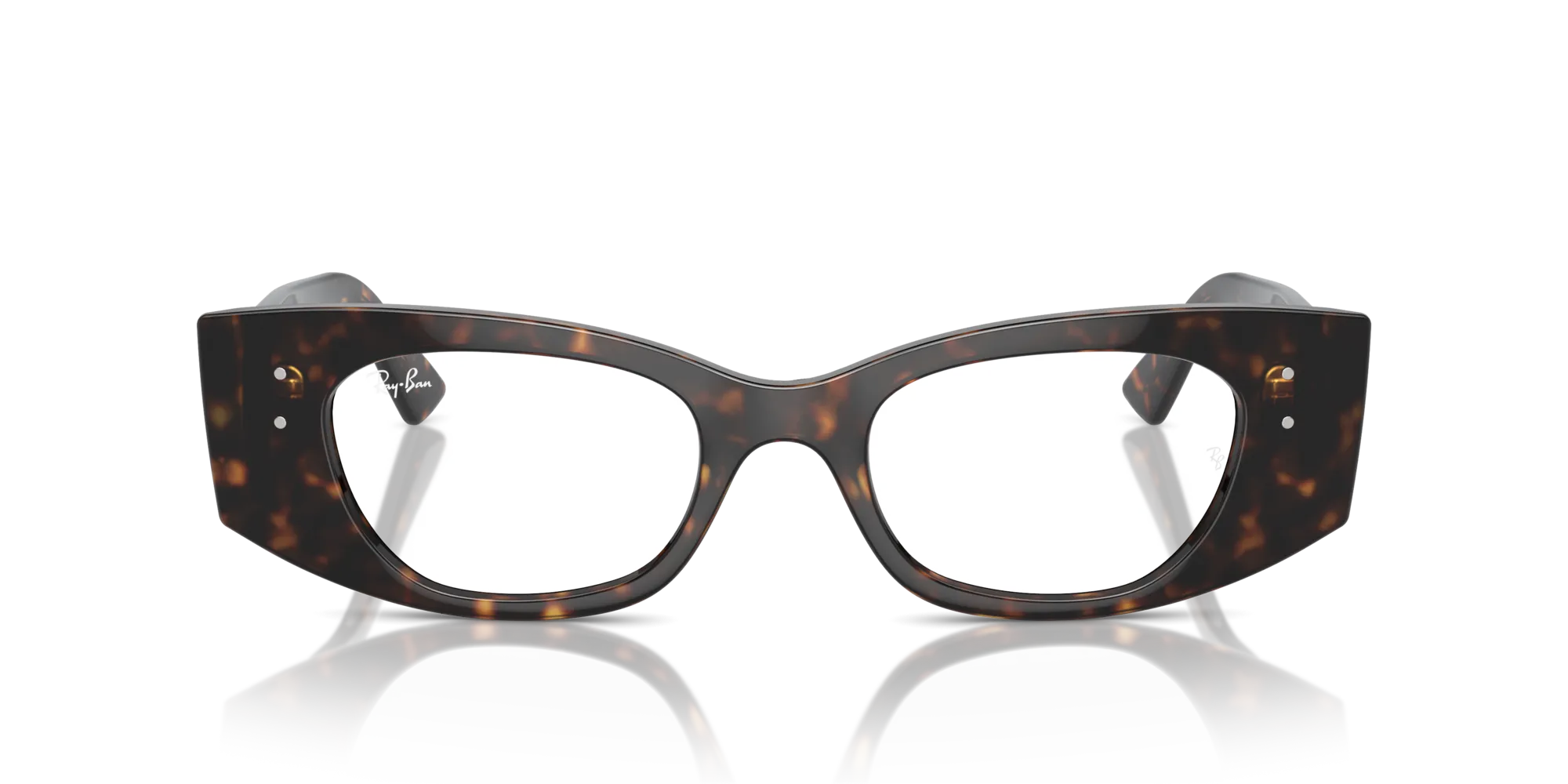 Ray - Ban RX7327 KAT 8320 Montature da vista Iniettato Tartaruga Trasparente Geometrica Normale - immagine 3