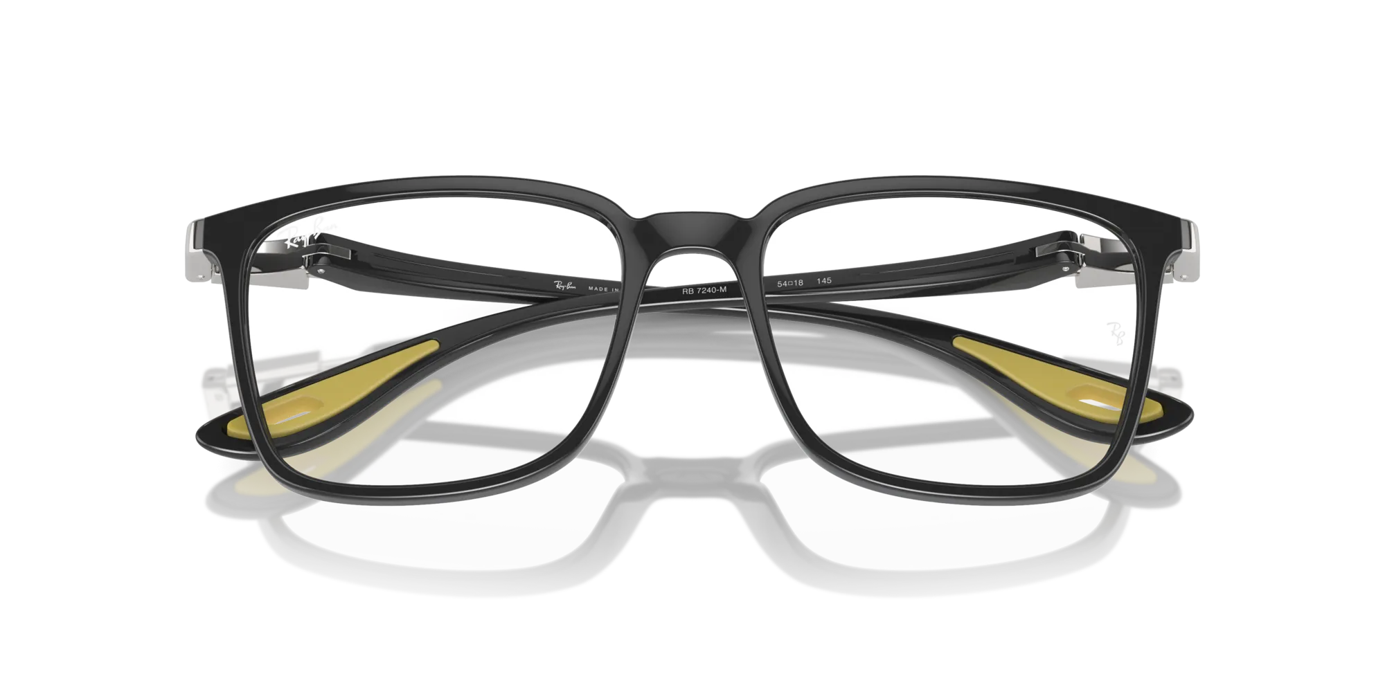 Ray - Ban RX7240M F624 Montature da vista Nylon Grigio Trasparente Squadrata Normale - immagine 2