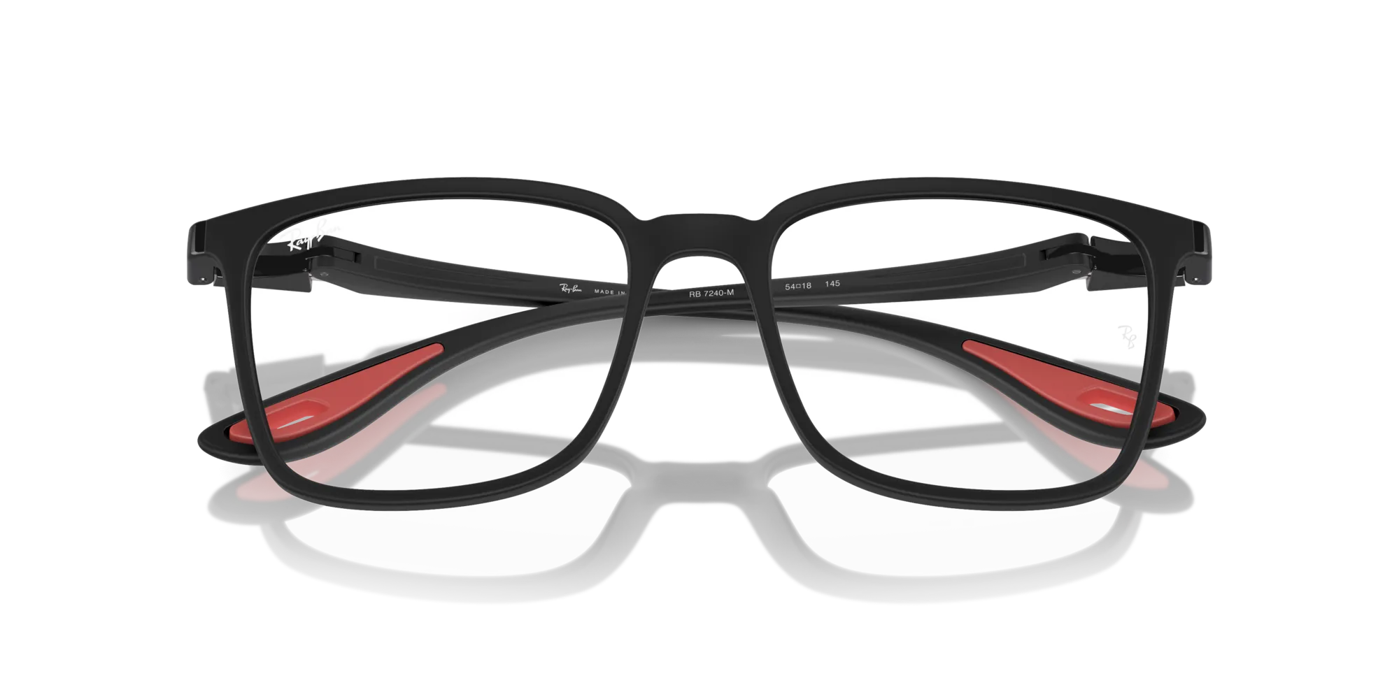 Ray - Ban RX7240M F602 Montature da vista Nylon Nero Trasparente Squadrata Normale - immagine 2