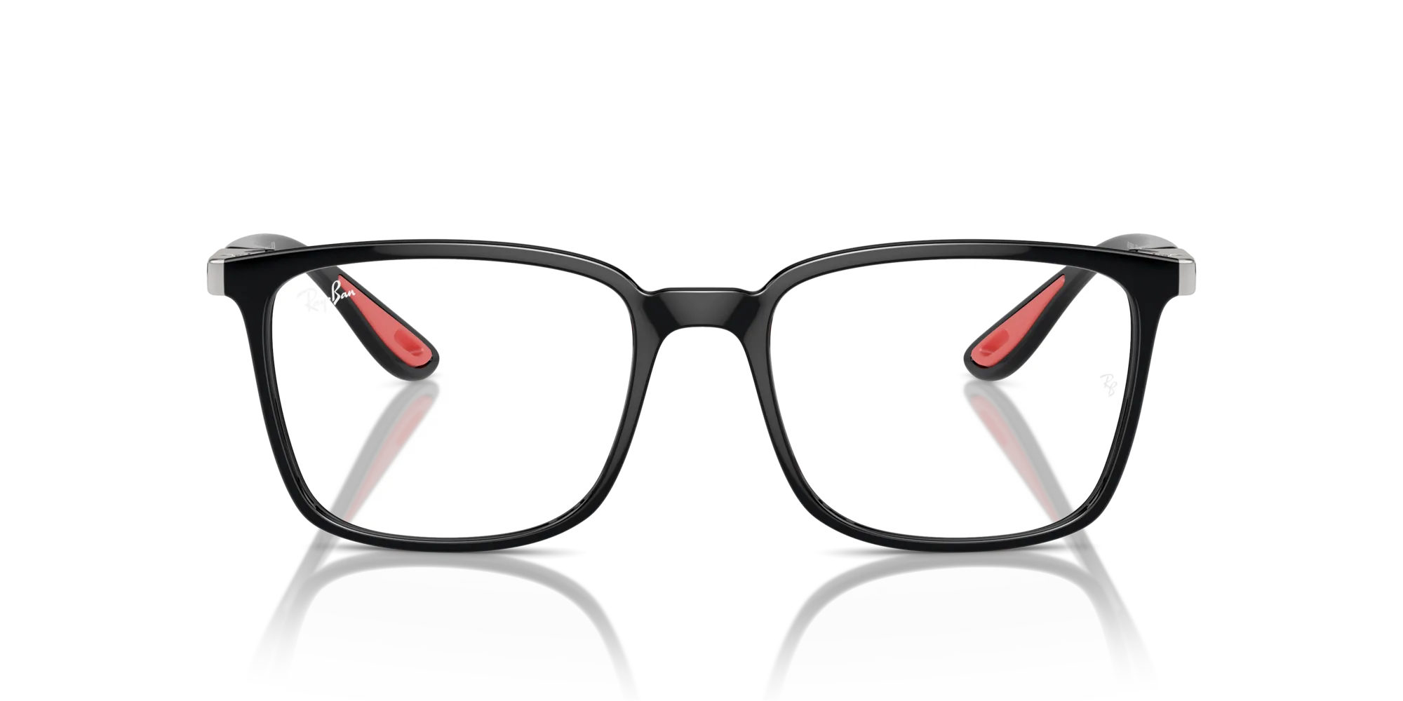Ray - Ban RX7240M F601 Montature da vista Nylon Nero Trasparente Squadrata Normale - immagine 3