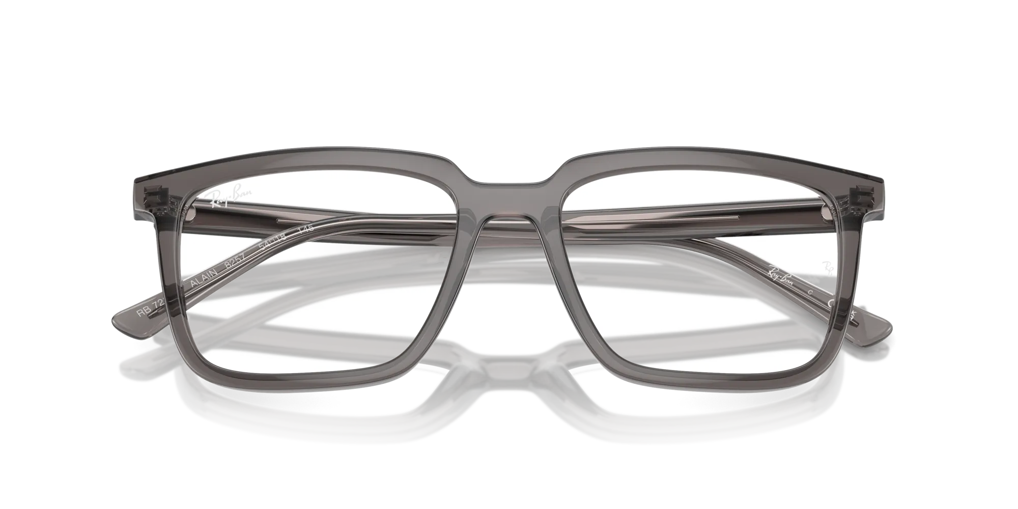 Ray - Ban RX7239 ALAIN 8257 Montature da vista Acetato Grigio Trasparente Squadrata Normale - immagine 2