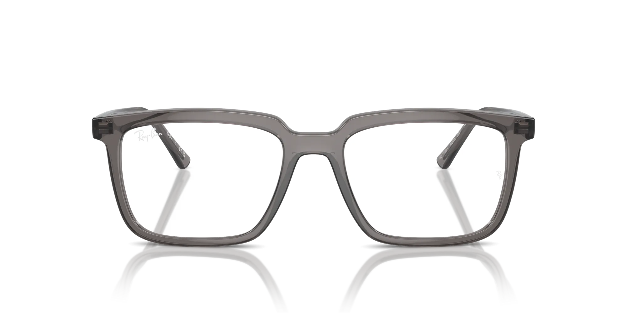 Ray - Ban RX7239 ALAIN 8257 Montature da vista Acetato Grigio Trasparente Squadrata Normale - immagine 3