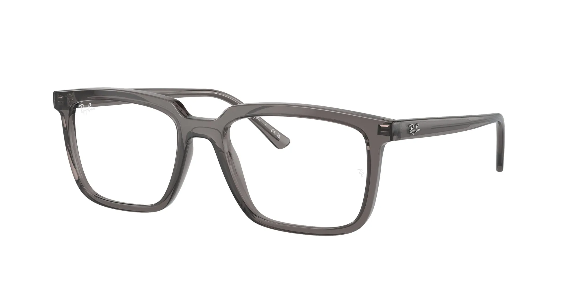 Ray - Ban RX7239 ALAIN 8257 Montature da vista Acetato Grigio Trasparente Squadrata Normale - immagine 1