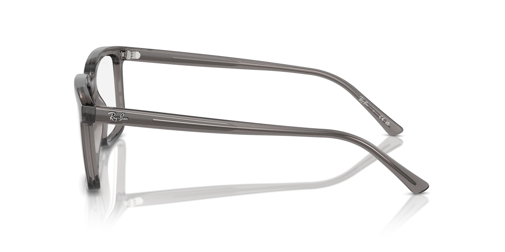 Ray - Ban RX7239 ALAIN 8257 Montature da vista Acetato Grigio Trasparente Squadrata Normale - immagine 4