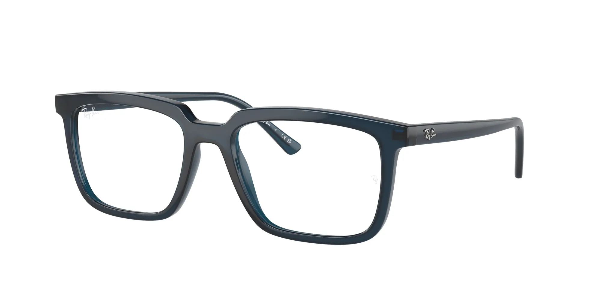 Ray - Ban RX7239 ALAIN 8256 Montature da vista Acetato Blu Trasparente Squadrata Normale - immagine 1