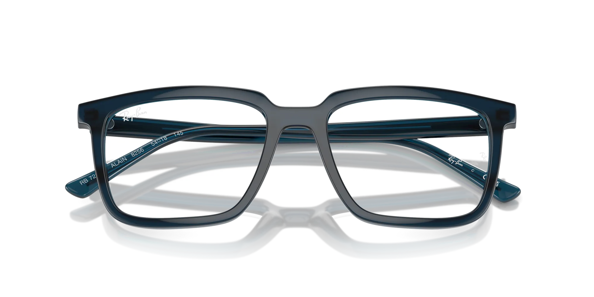 Ray - Ban RX7239 ALAIN 8256 Montature da vista Acetato Blu Trasparente Squadrata Normale - immagine 2