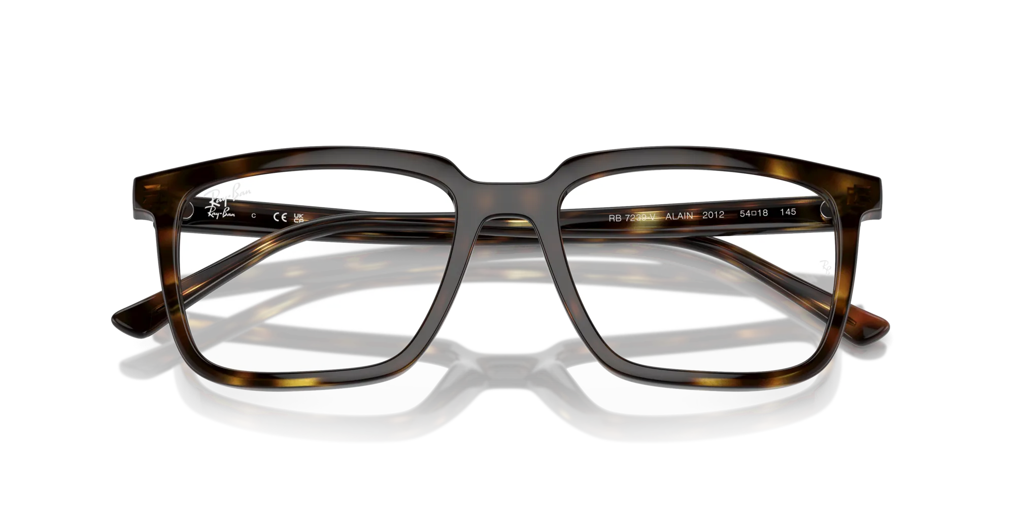 Ray - Ban RX7239 ALAIN 2012 Montature da vista Acetato Tartaruga Trasparente Squadrata Normale - immagine 2