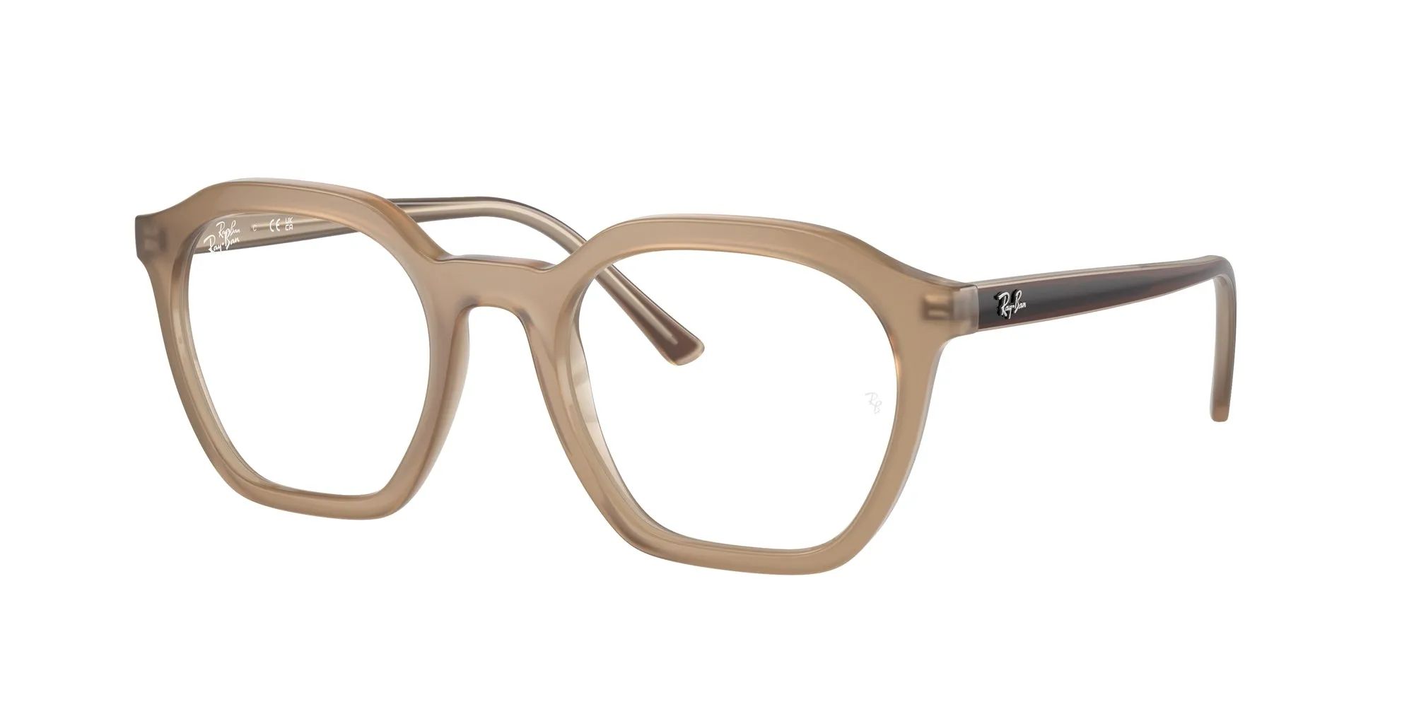 Ray - Ban RX7238 ALICE 8355 Montature da vista Acetato Marrone Trasparente Geometrica Normale - immagine 1