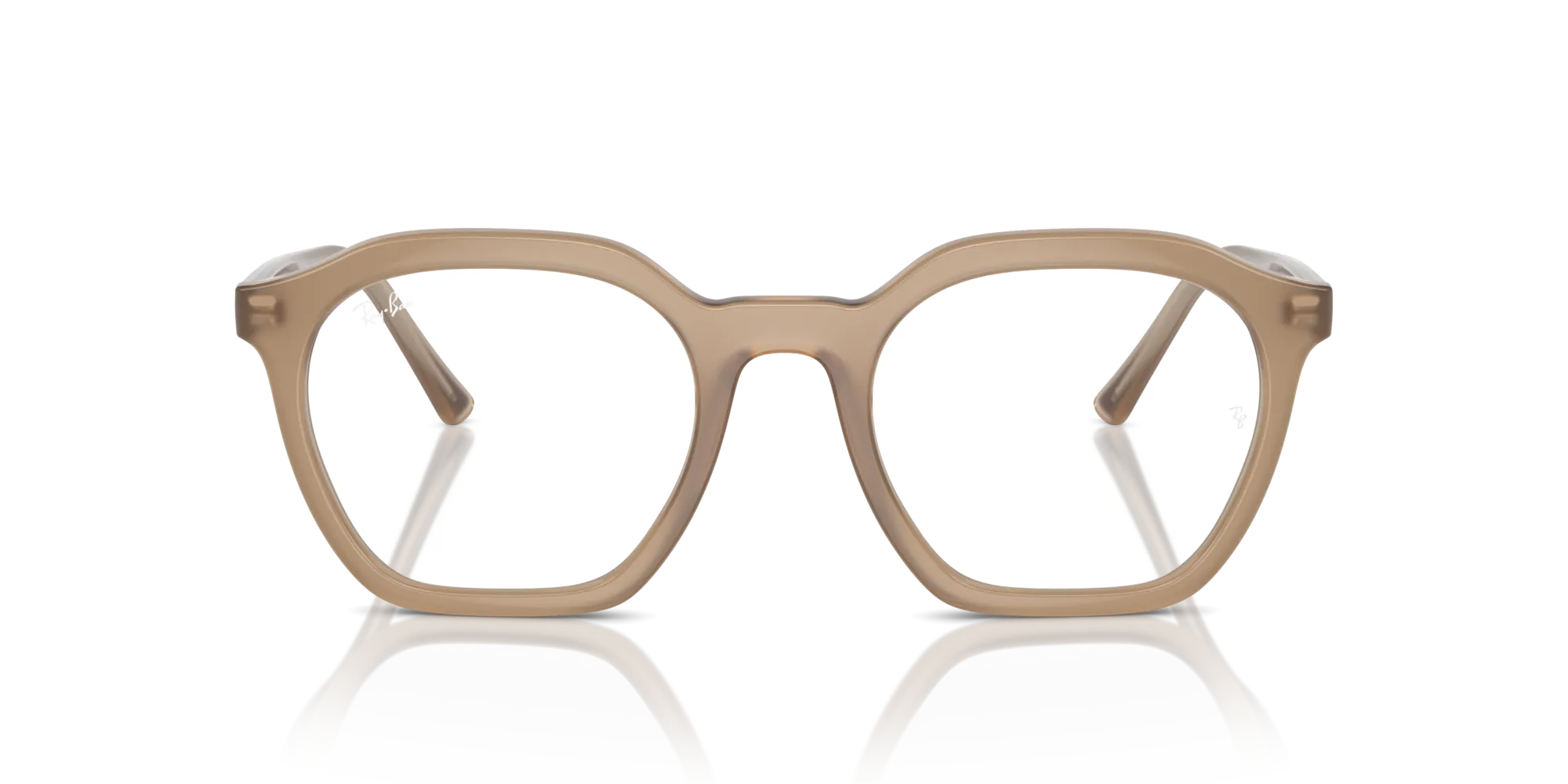 Ray - Ban RX7238 ALICE 8355 Montature da vista Acetato Marrone Trasparente Geometrica Normale - immagine 3