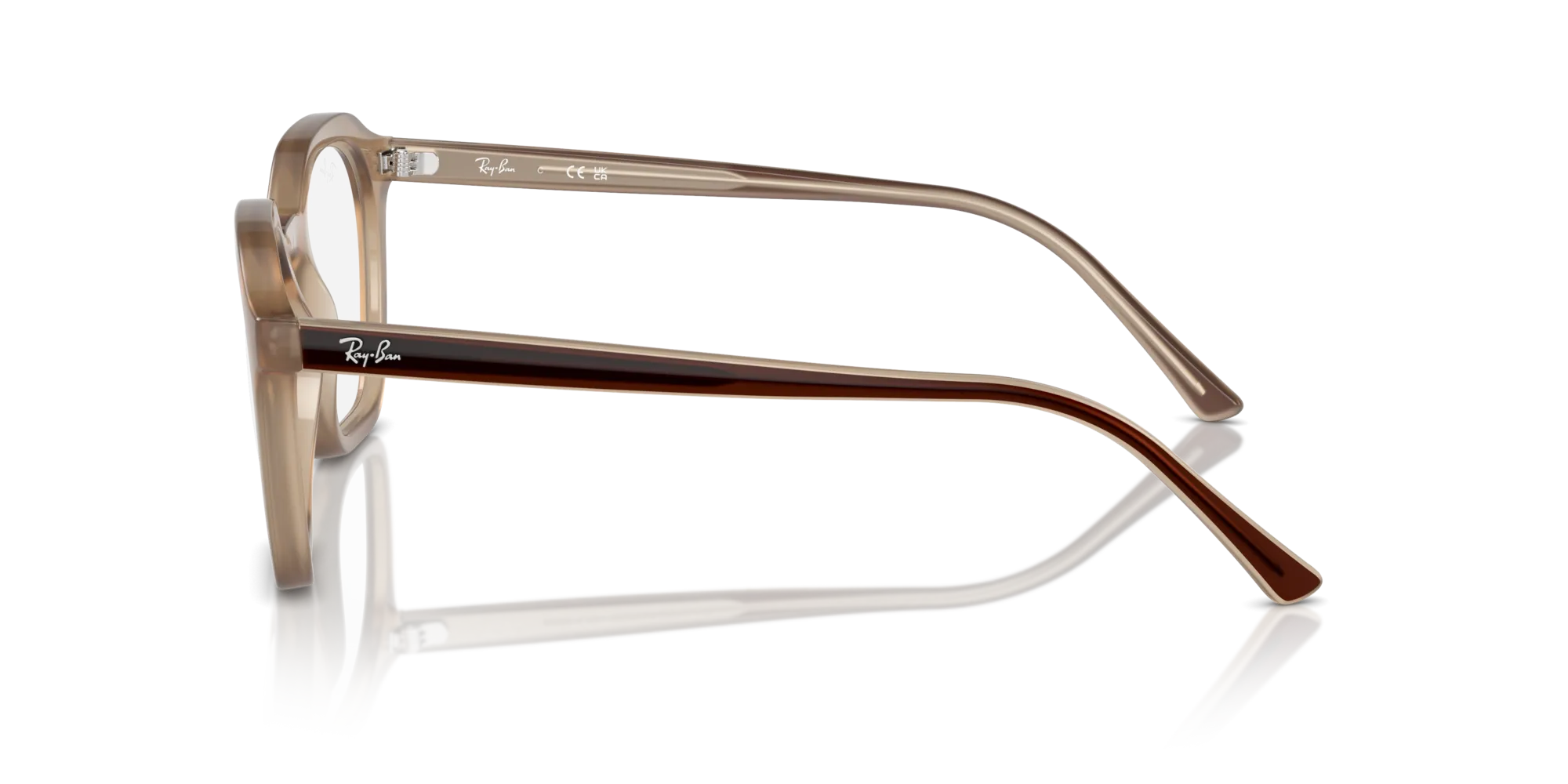 Ray - Ban RX7238 ALICE 8355 Montature da vista Acetato Marrone Trasparente Geometrica Normale - immagine 4