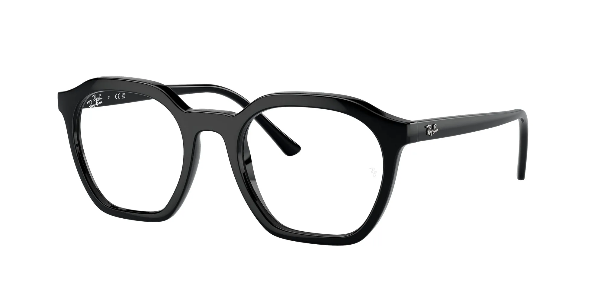 Ray - Ban RX7238 ALICE 2000 Montature da vista Acetato Nero Trasparente Geometrica Normale - immagine 1