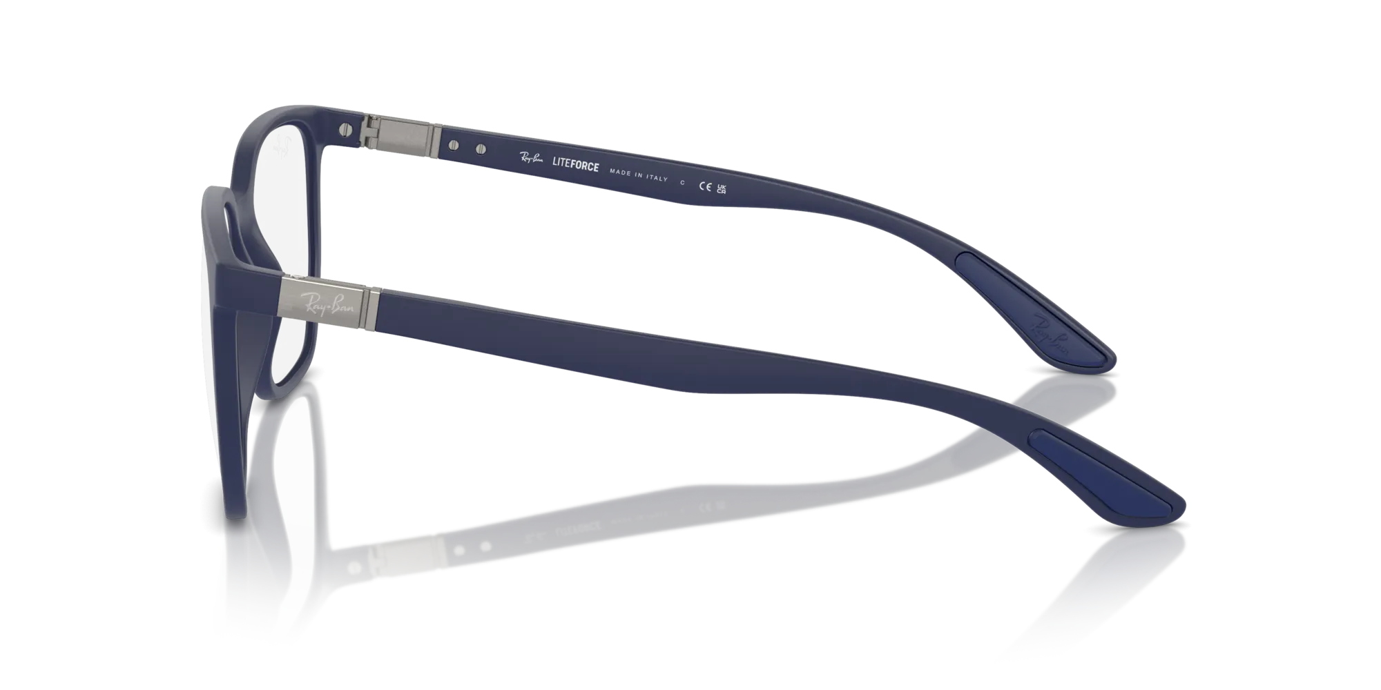 Ray - Ban RX7235 5207 Montature da vista Peek Blu Trasparente Geometrica Normale - immagine 4