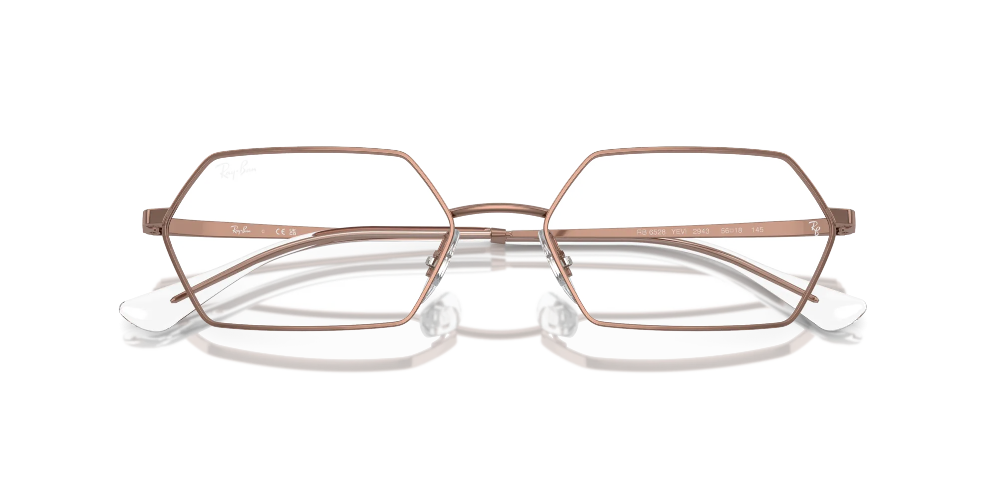 Ray - Ban RX6528 YEVI 2943 Montature da vista Metallo Bronzo Trasparente Geometrica Normale - immagine 2