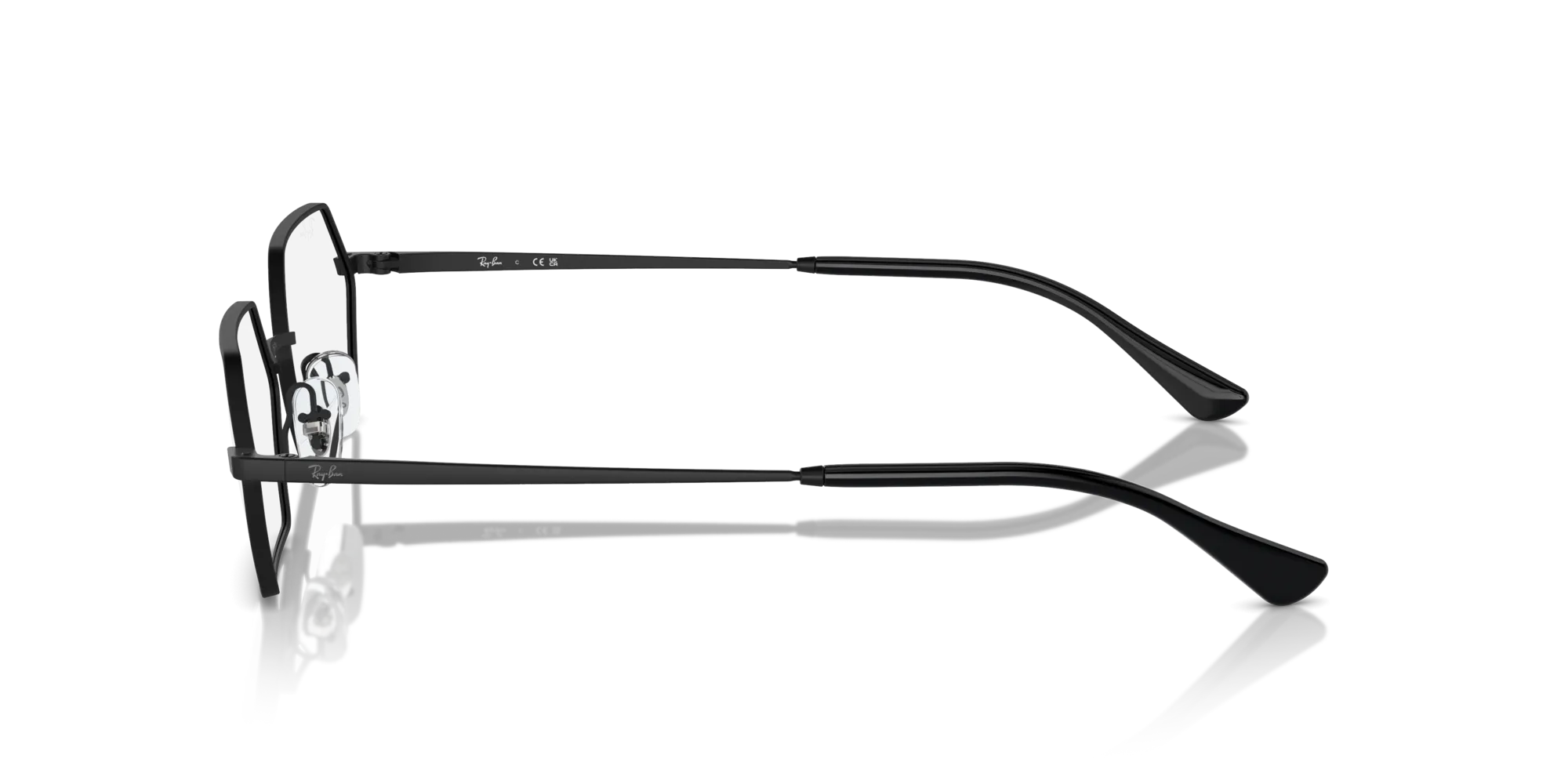 Ray - Ban RX6528 YEVI 2503 Montature da vista Metallo Nero Trasparente Geometrica Normale - immagine 4