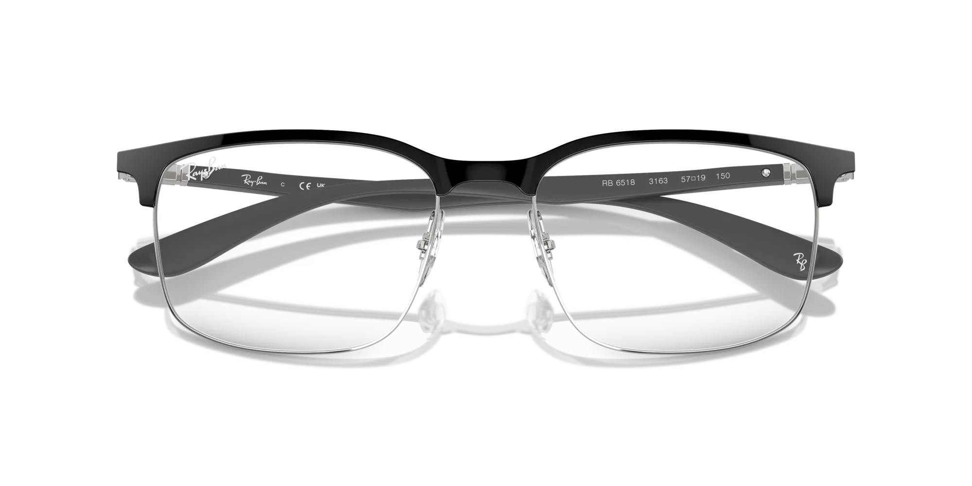 Ray - Ban RX6518 3163 Montature da vista Metallo Nero Trasparente Squadrata Normale - immagine 2