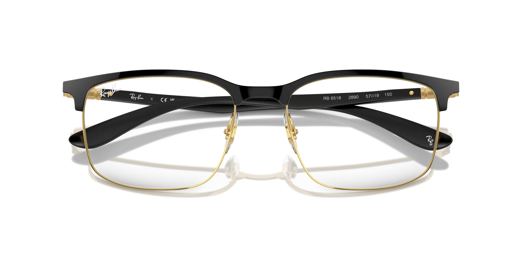 Ray - Ban RX6518 2890 Montature da vista Metallo Nero Trasparente Squadrata Normale - immagine 2