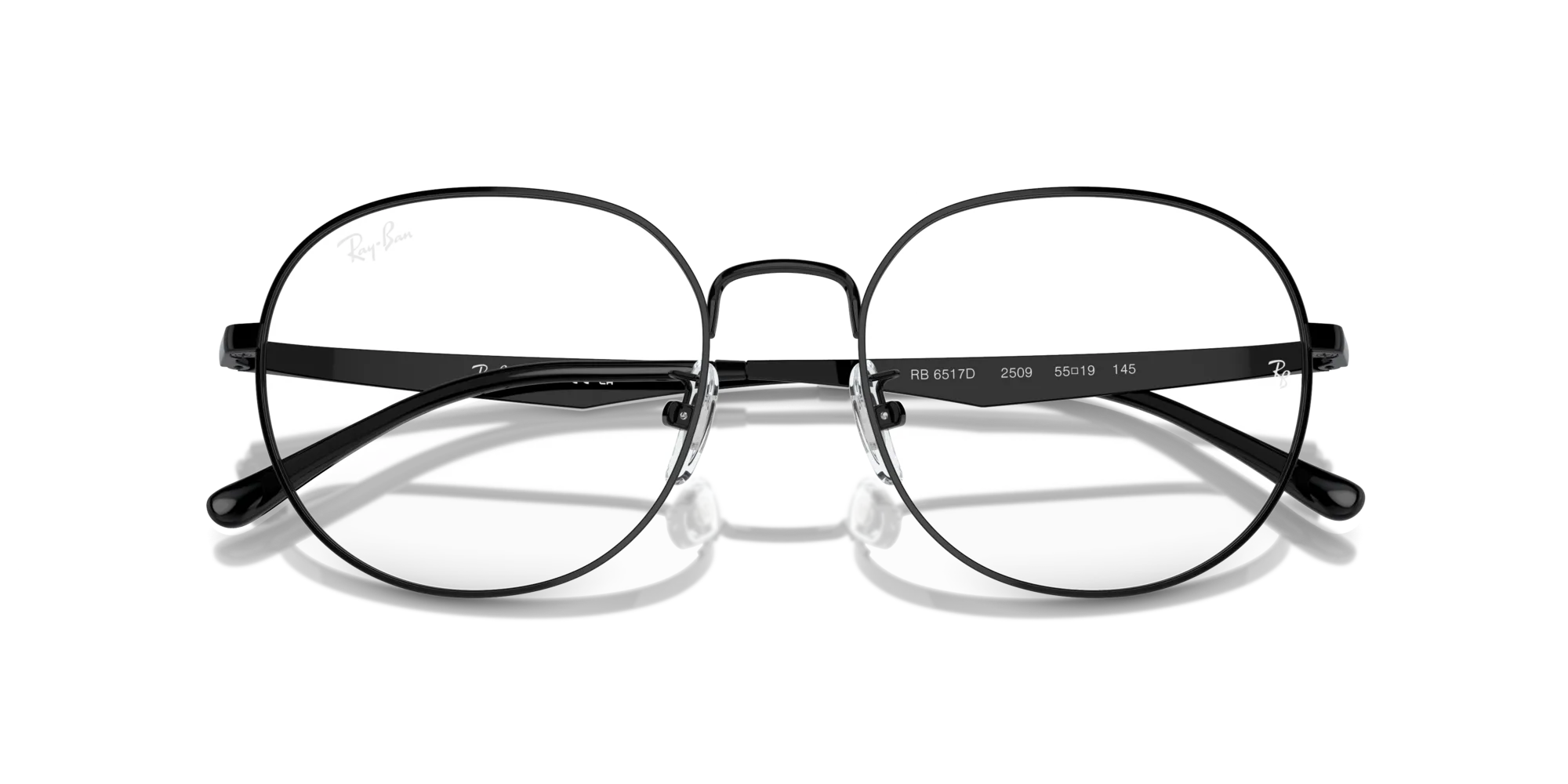 Ray - Ban RX6517D 2509 Montature da vista Metallo Nero Trasparente Pantos Normale - immagine 2