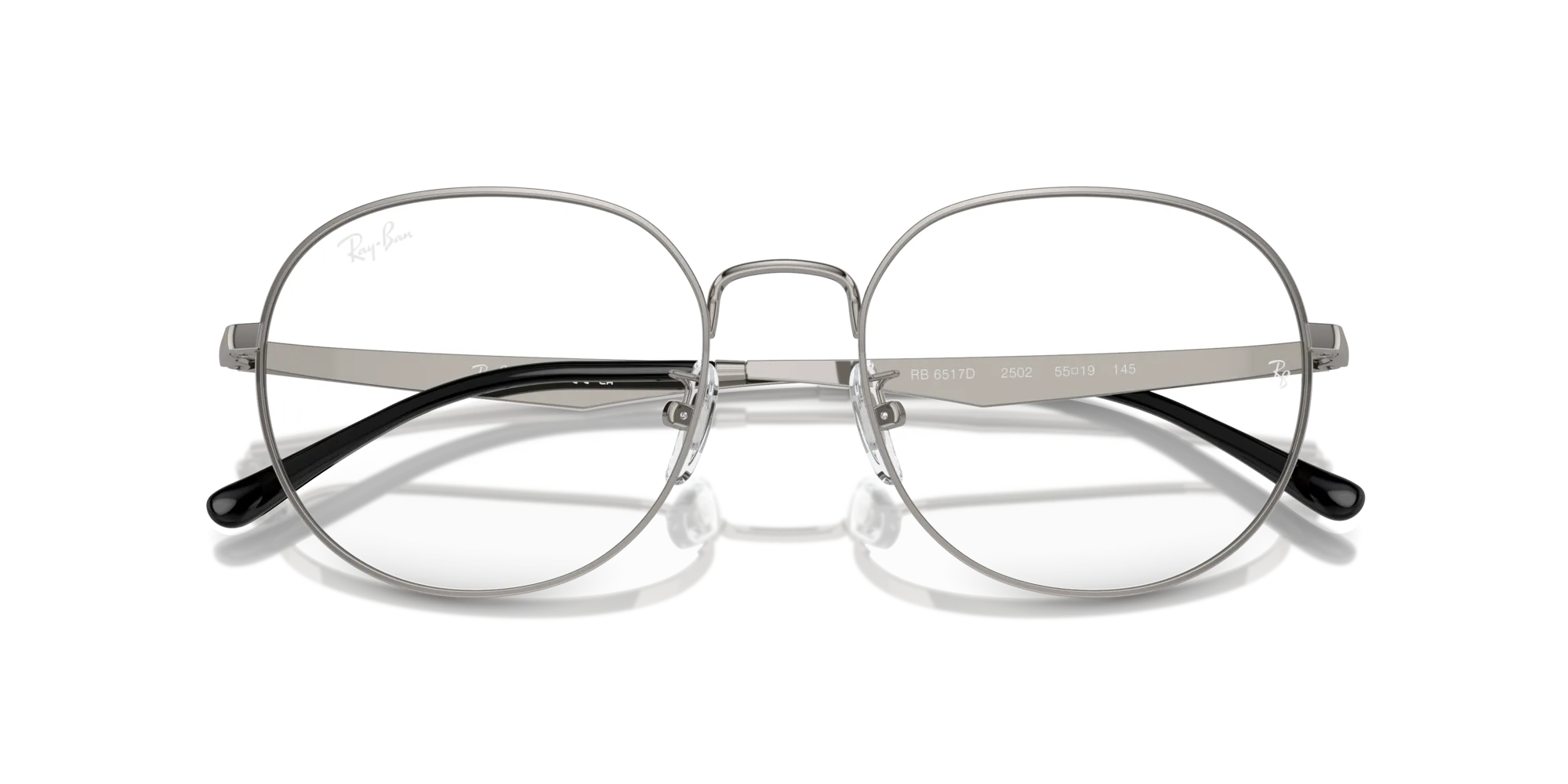 Ray - Ban RX6517D 2502 Montature da vista Metallo Grigio Trasparente Pantos Normale - immagine 2