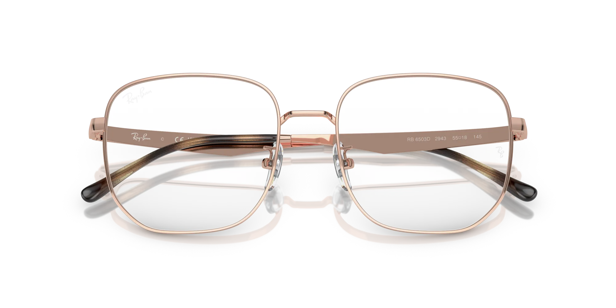 Ray - Ban RX6503D 2943 Montature da vista Metallo Bronzo Trasparente Geometrica Normale - immagine 2