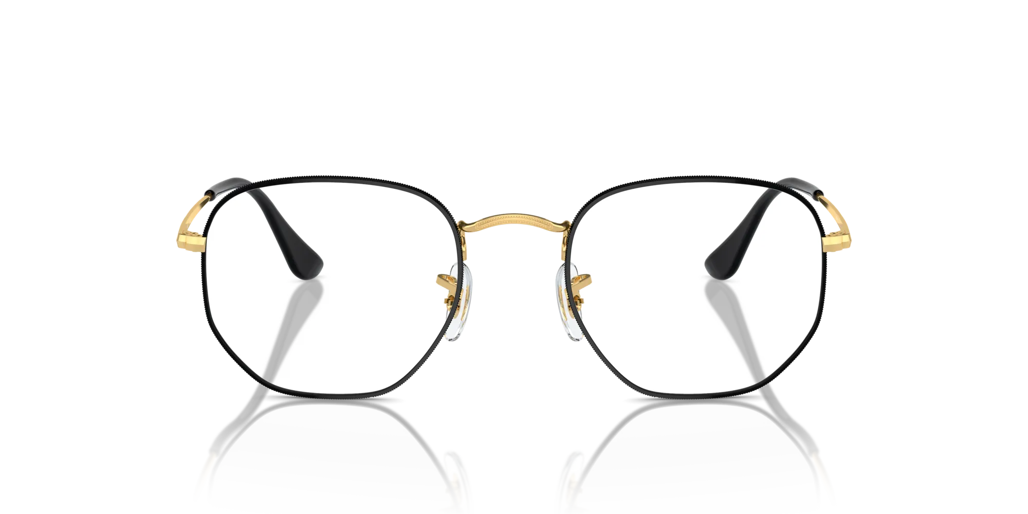 Ray - Ban RX6448 HEXAGONAL 3175 Montature da vista Metallo Nero Trasparente Geometrica Normale - immagine 3