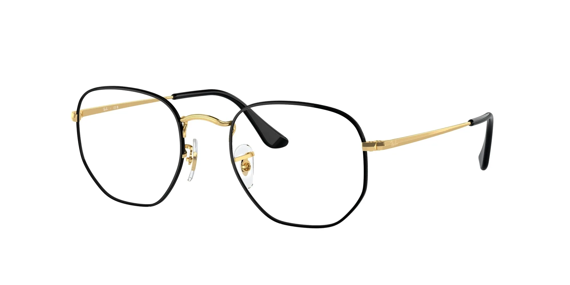 Ray - Ban RX6448 HEXAGONAL 3175 Montature da vista Metallo Nero Trasparente Geometrica Normale - immagine 1