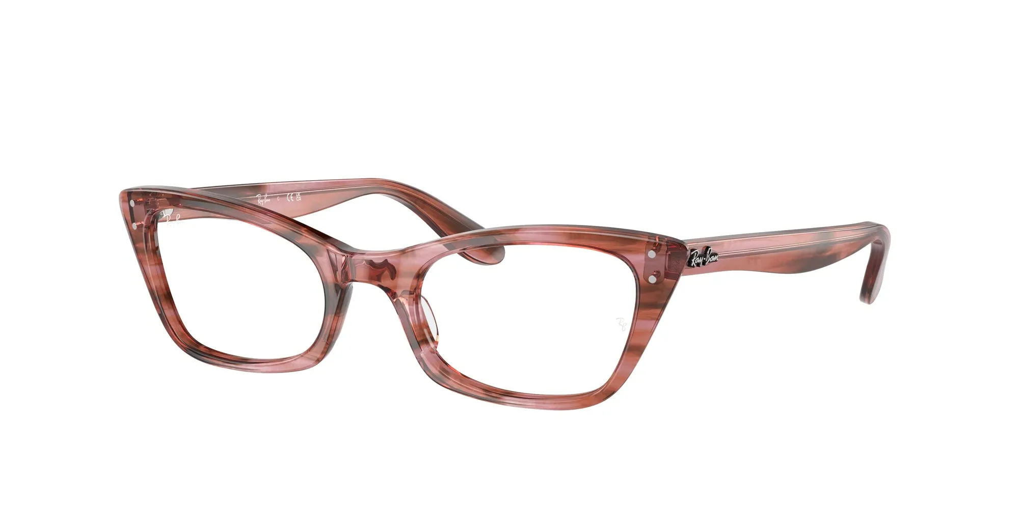 Ray - Ban RX5499 LADY BURBANK 8363 Montature da vista Acetato Rosa Trasparente Cat Eye Normale - immagine 1