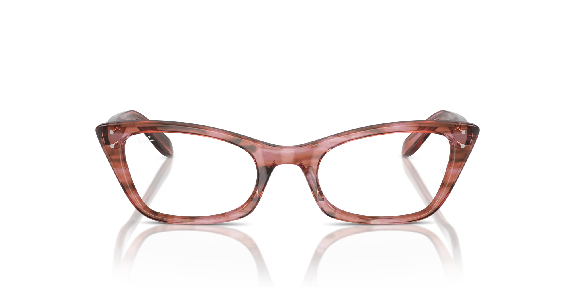 Ray - Ban RX5499 LADY BURBANK 8363 Montature da vista Acetato Rosa Trasparente Cat Eye Normale - immagine 3
