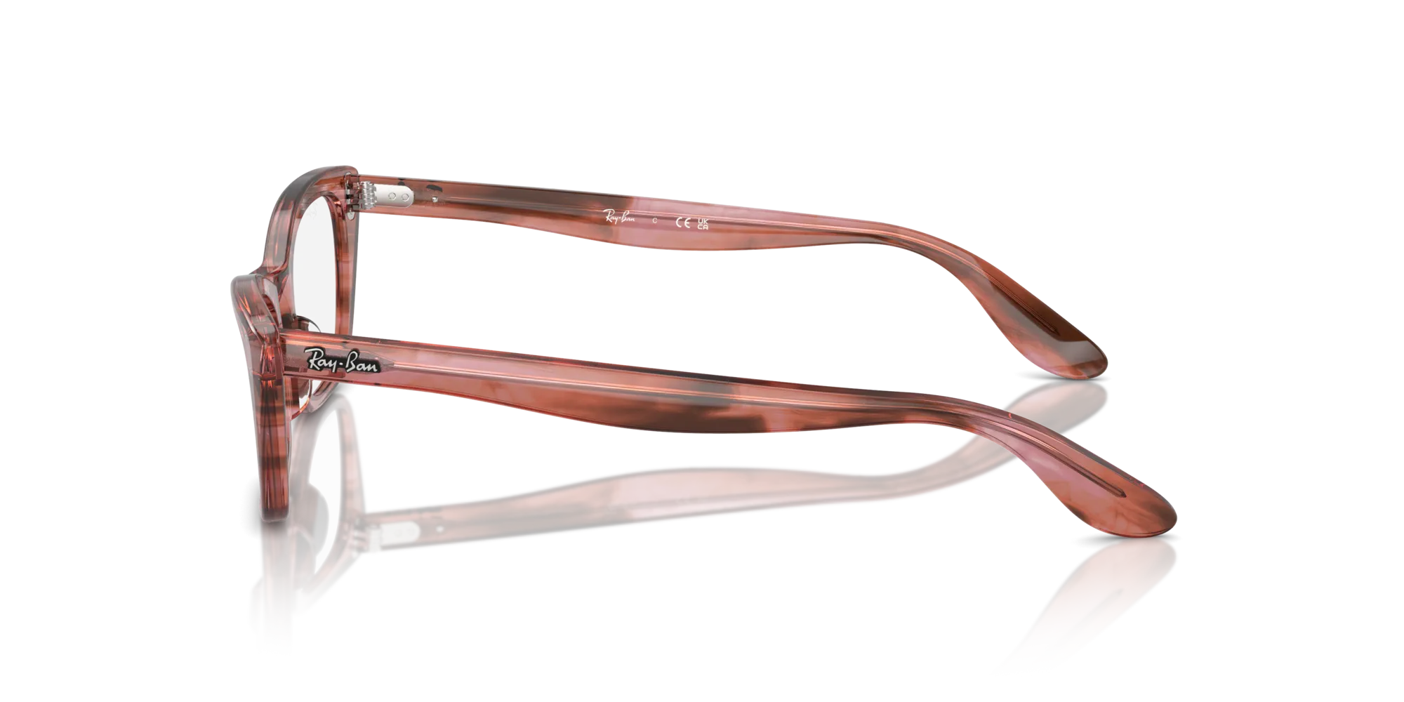 Ray - Ban RX5499 LADY BURBANK 8363 Montature da vista Acetato Rosa Trasparente Cat Eye Normale - immagine 4