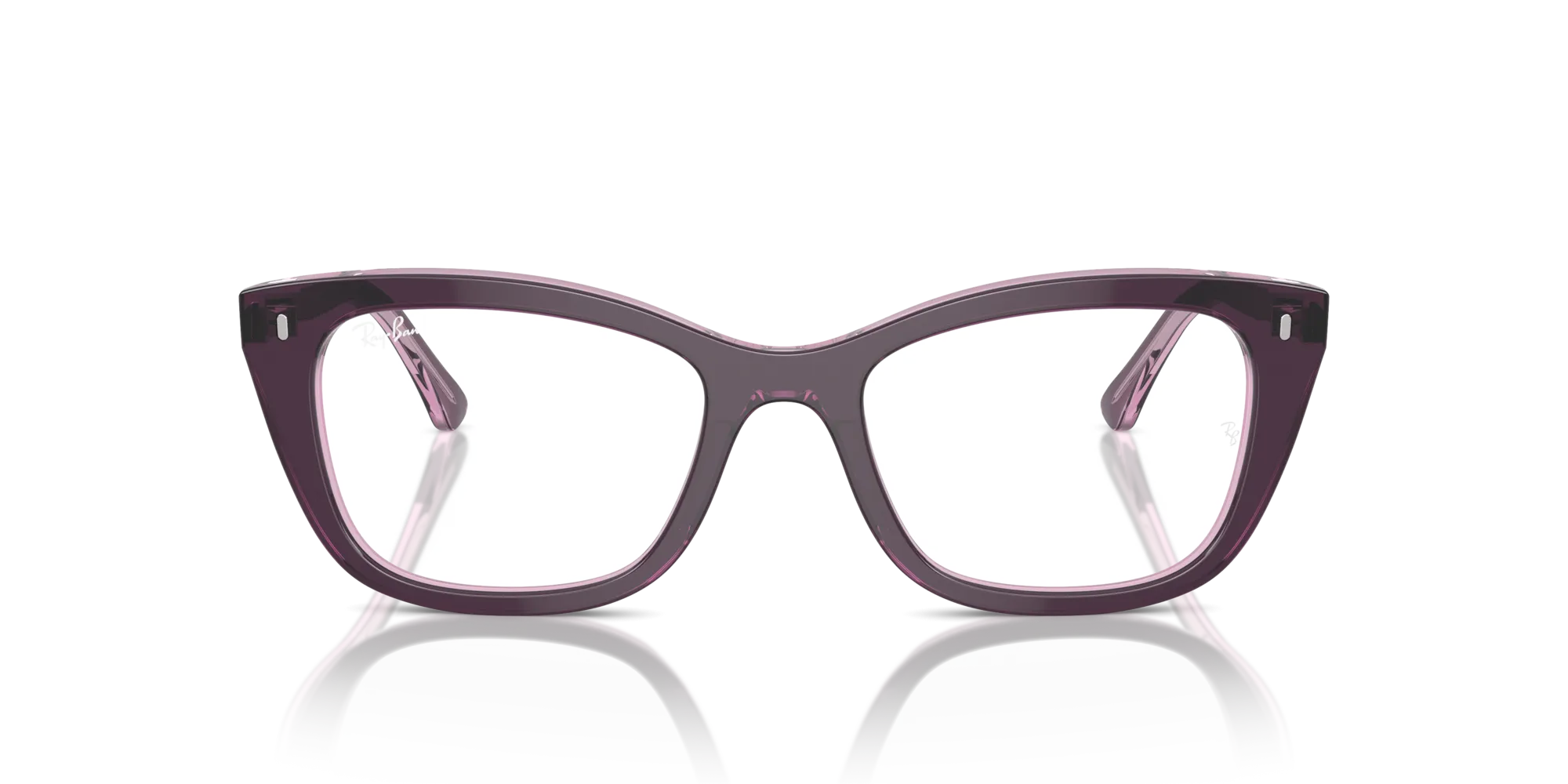 Ray - Ban RX5433 8364 Montature da vista Acetato Viola Trasparente Pillow Normale - immagine 3