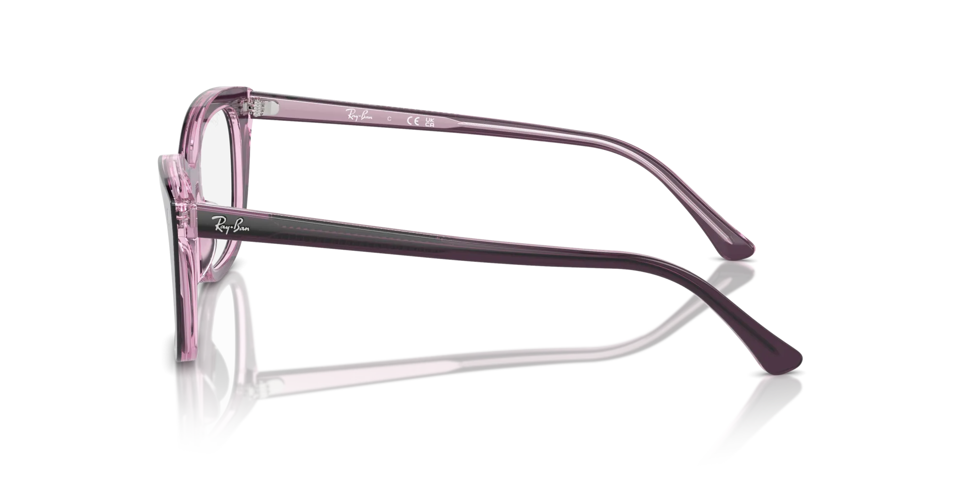 Ray - Ban RX5433 8364 Montature da vista Acetato Viola Trasparente Pillow Normale - immagine 4